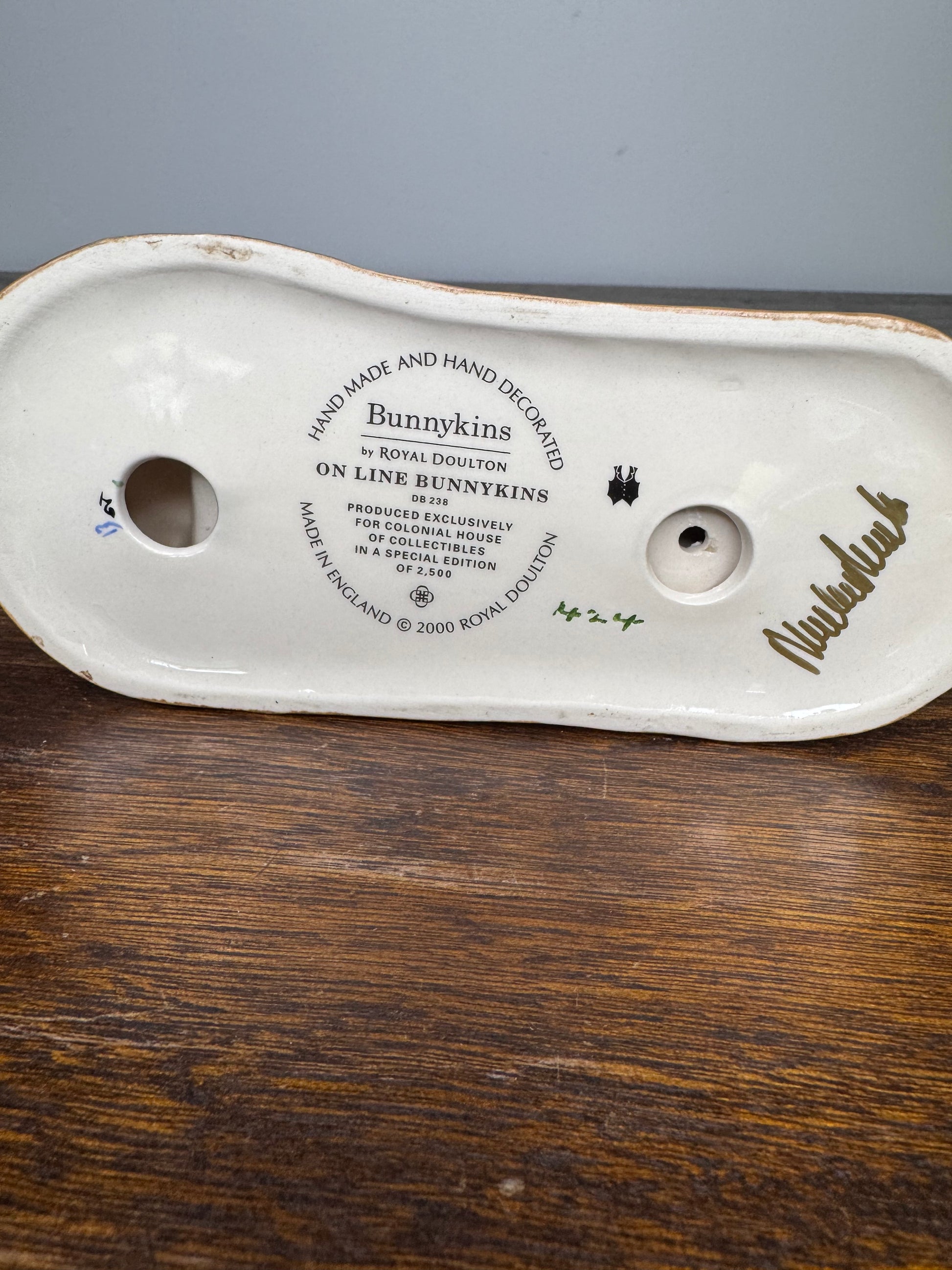 Royal Doulton Bunnykins On Line Limited Edition, Artist Signed Figurine