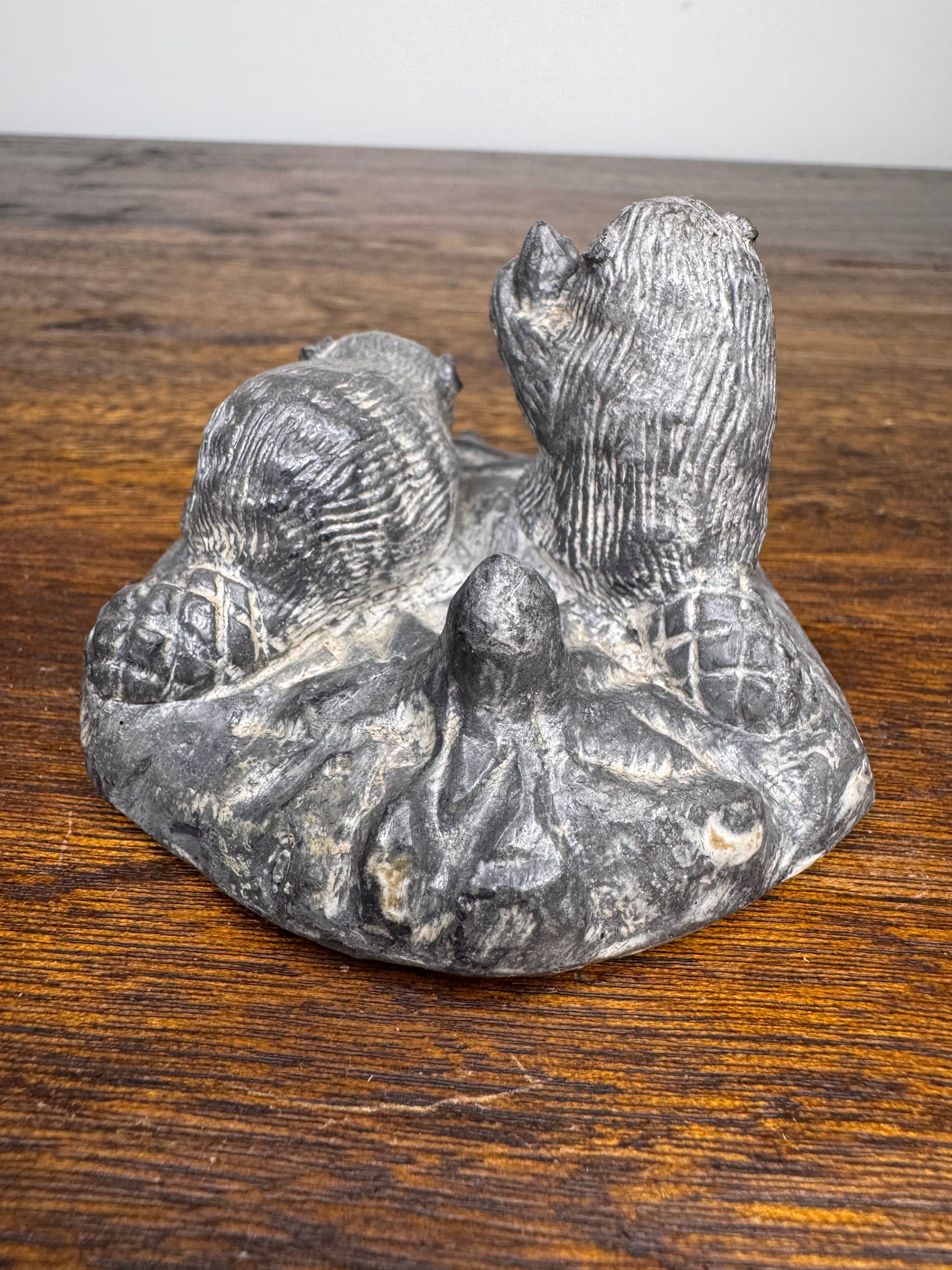 Inuit Soapstone Hand Carved Beaver Figurine