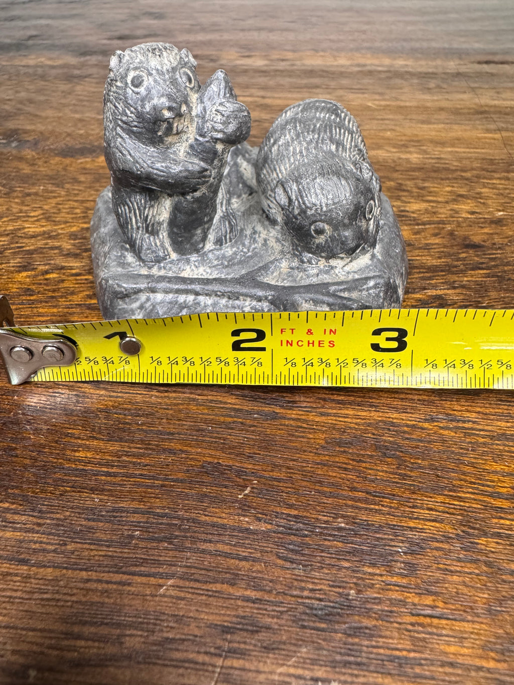 Inuit Soapstone Hand Carved Beaver Figurine
