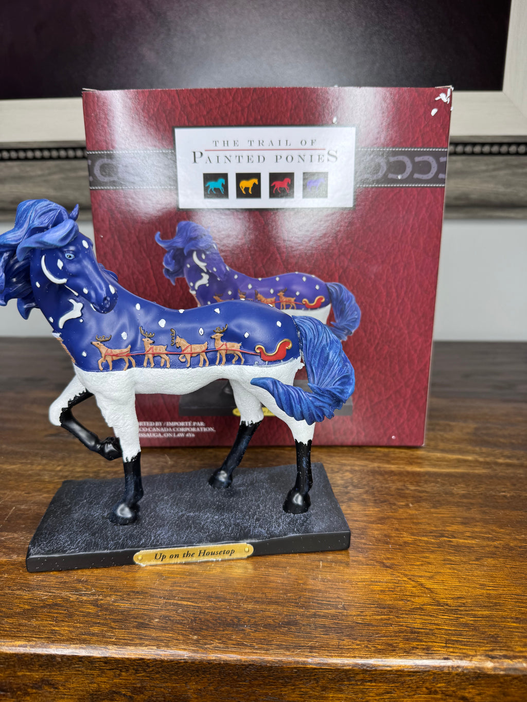 Trail of Painted Ponies Up on The Housetop Figure