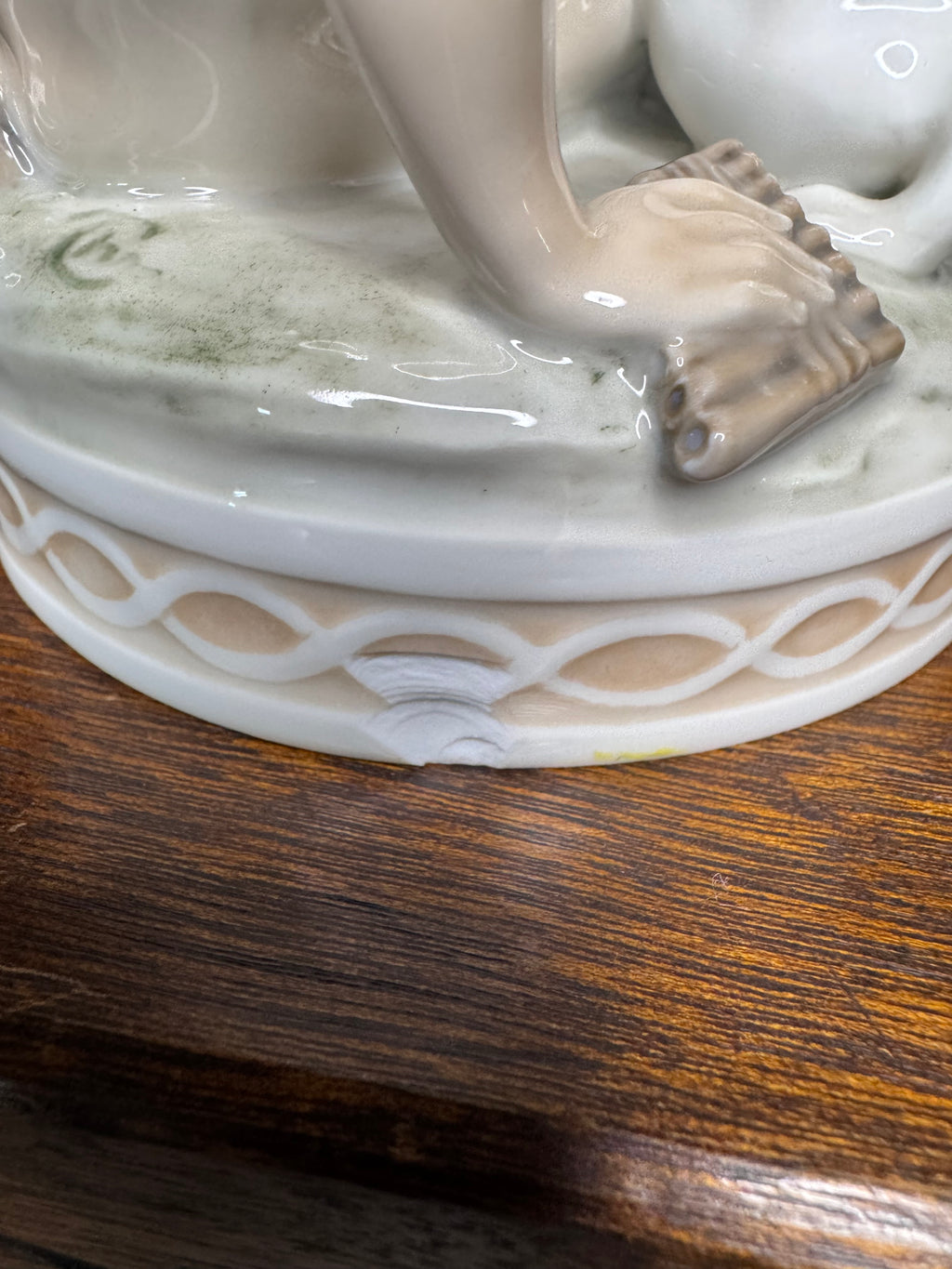 Vintage Royal Copenhagen Faun with Bunny Figurine