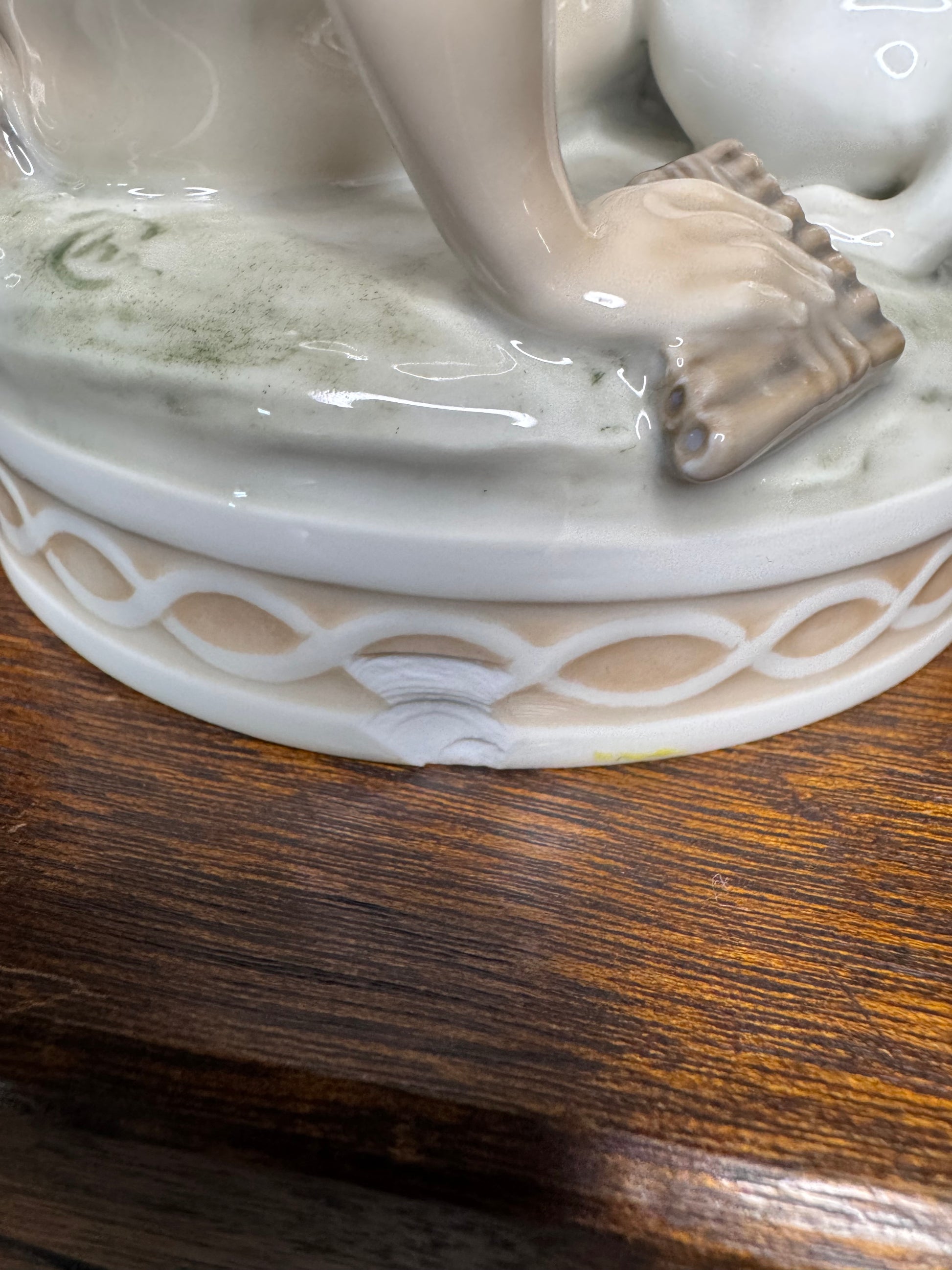 Vintage Royal Copenhagen Faun with Bunny Figurine