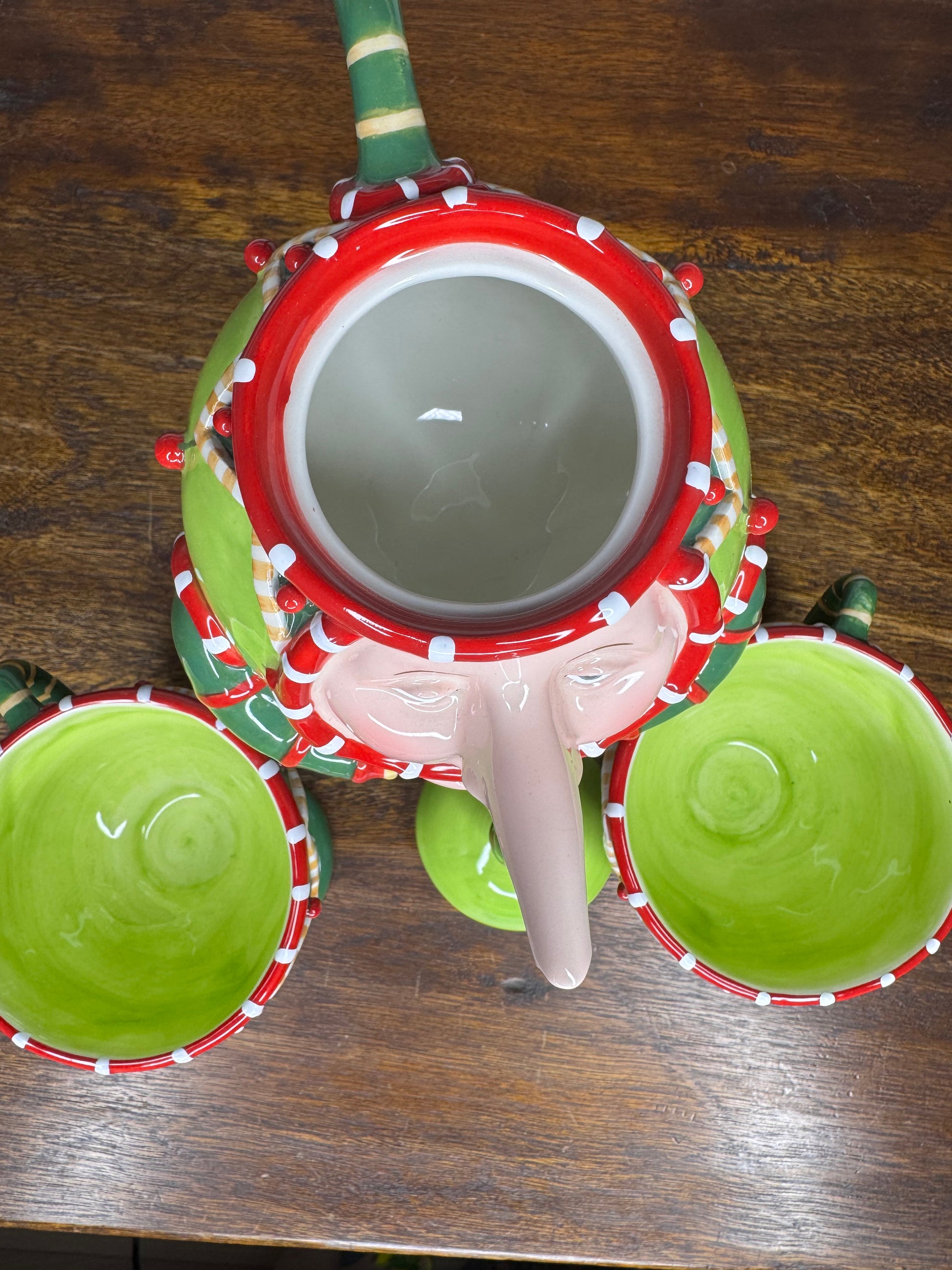 Dept 56 Krinkles by Patience Brewster Teapot w/ 2 Tea Cups
