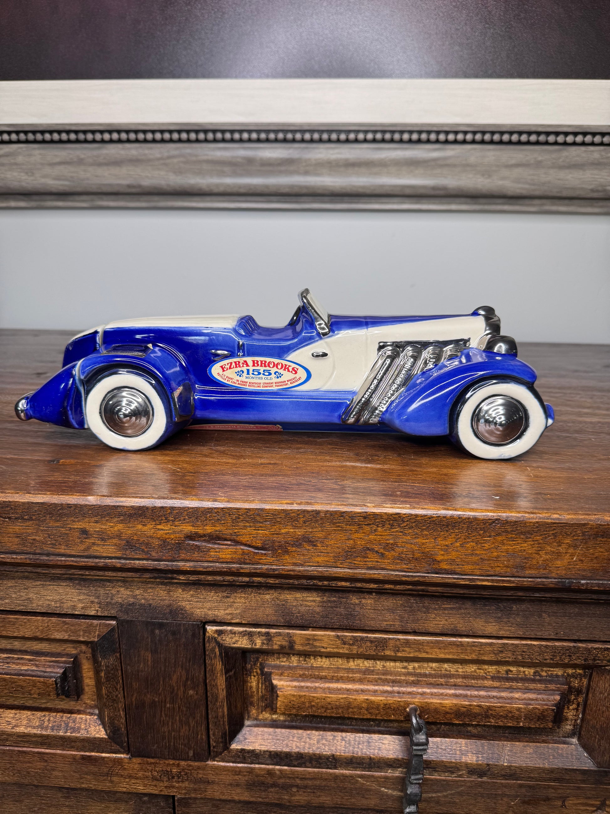 Vintage 1971 Ezra Brooks Duesenberg Decanter w/ Original Box