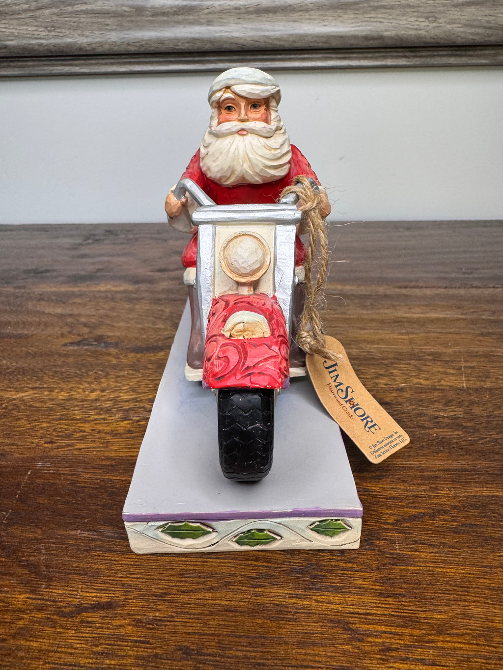 Jim Shore Heartwood Creek “Cruisin Towards Christmas” Santa Riding a Motorcycle