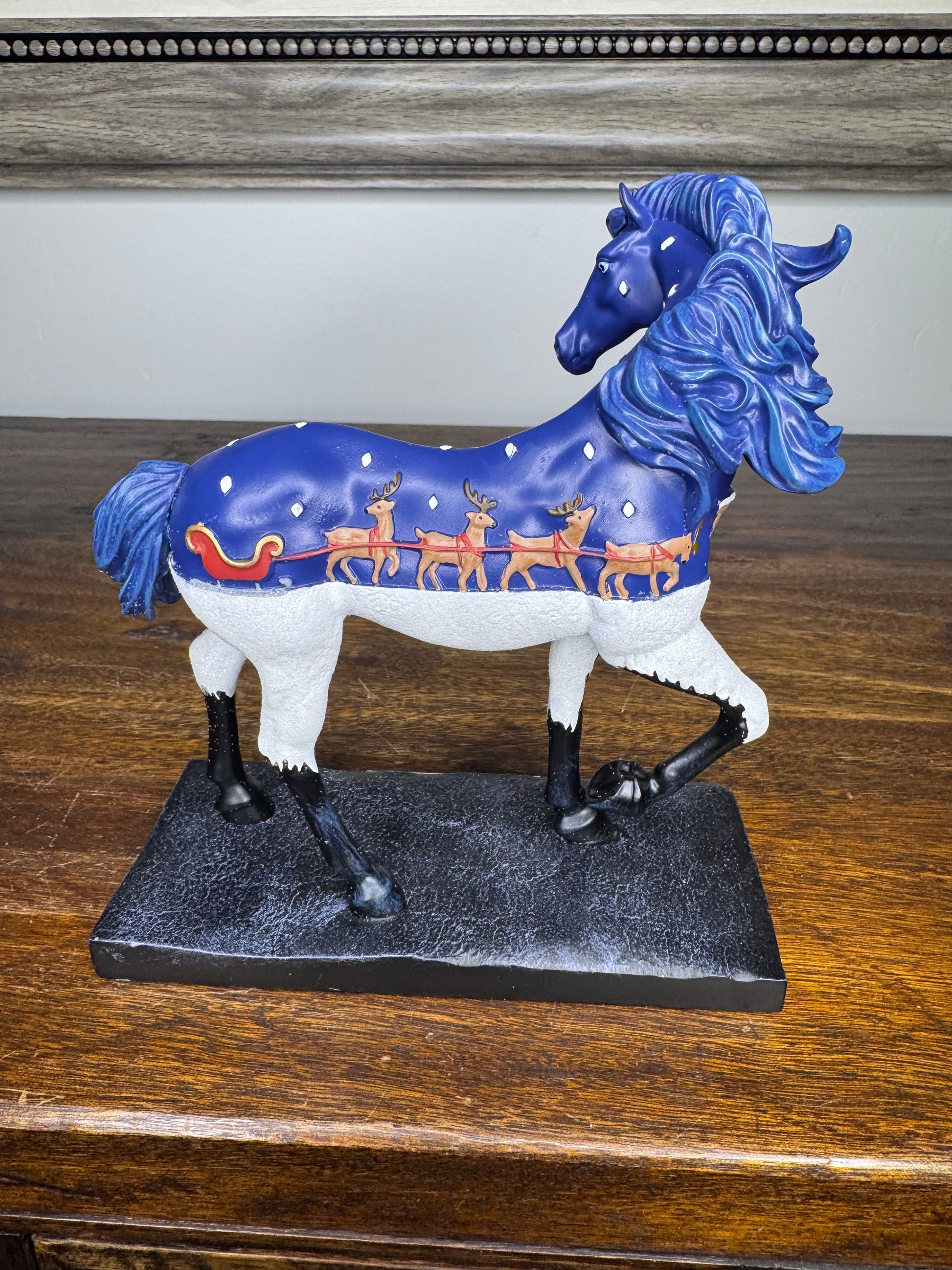 Trail of Painted Ponies Up on The Housetop Figure