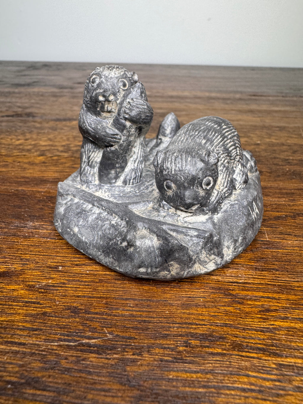 Inuit Soapstone Hand Carved Beaver Figurine