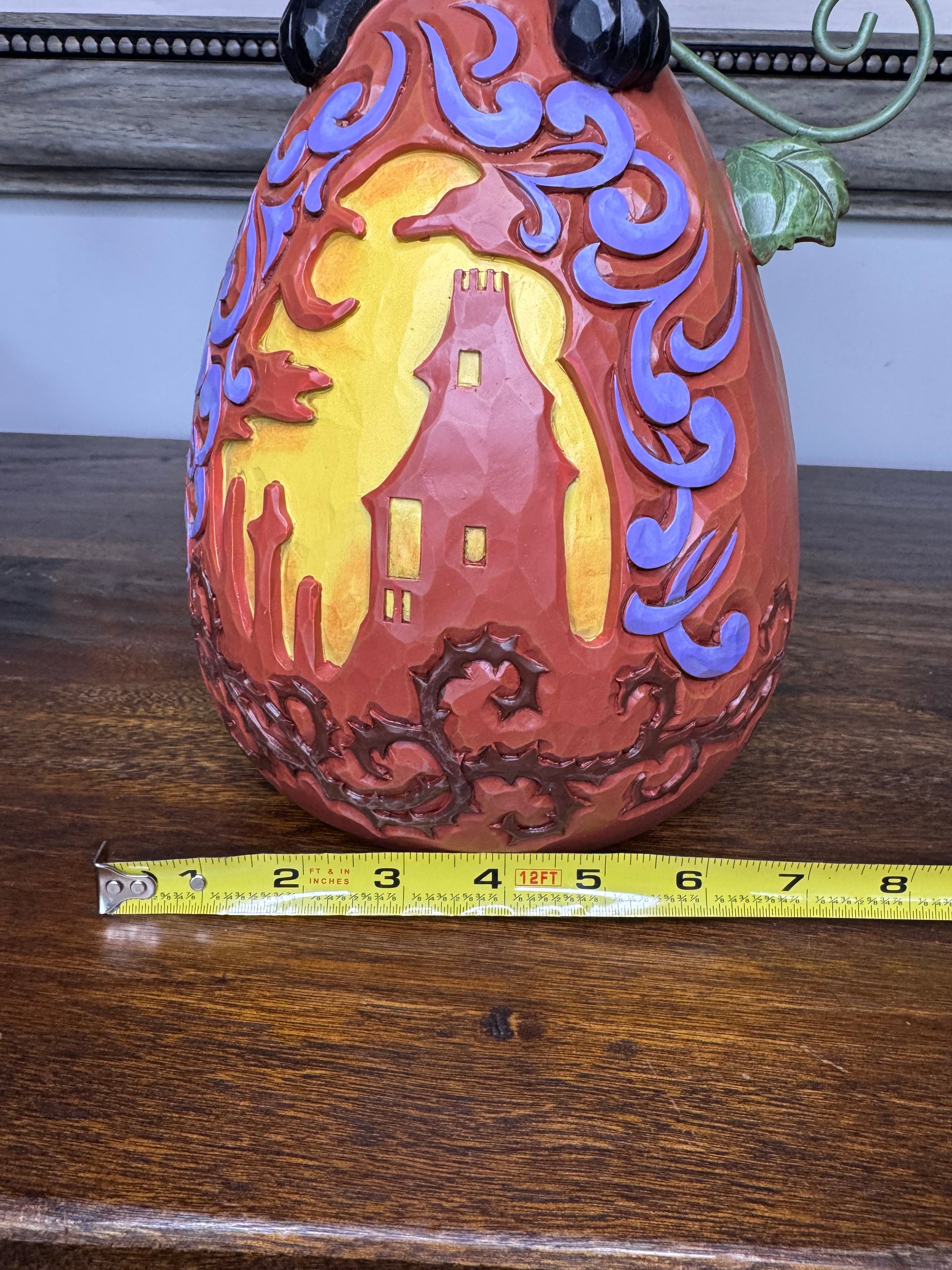 Jim Shore Heartwood Creek Black Cat Sitting on Jack O Lantern