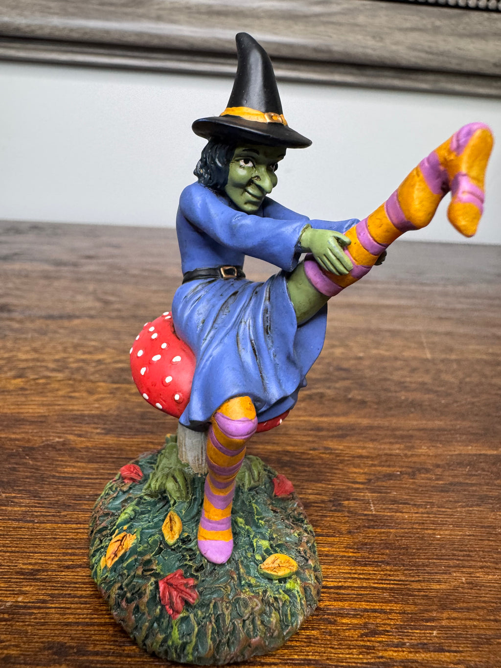 Dept 56 Snow Village Halloween “Darn Good Darn” Witch Figurine