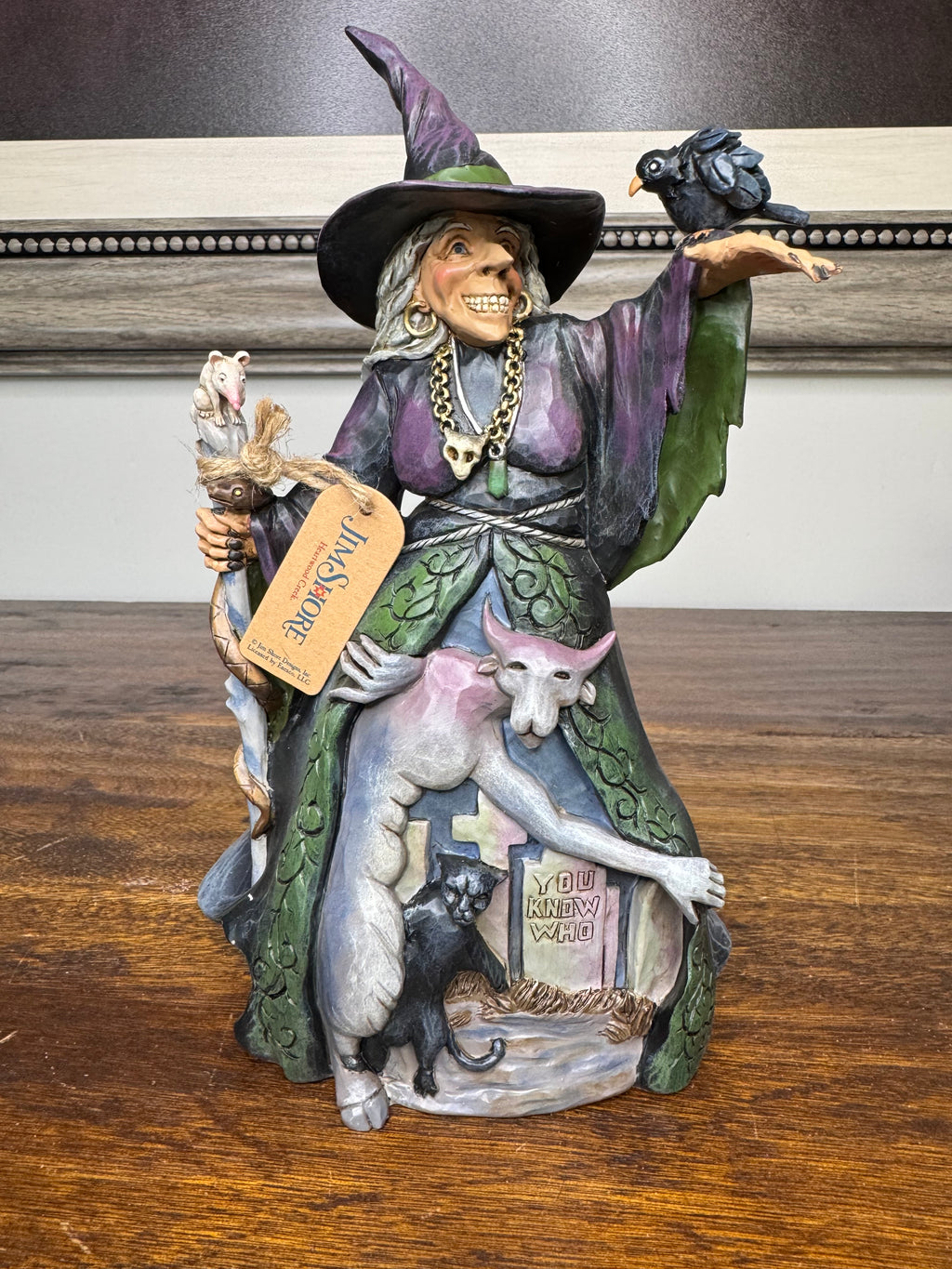 Jim Shore Heartwood Creek “Something Wicked” Evil Witch with Graveyard Figurine