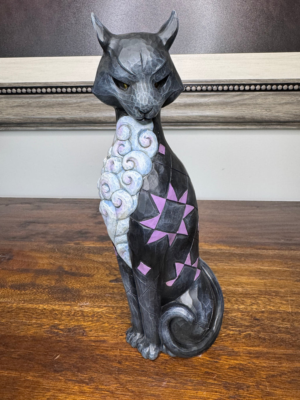 Jim Shore Heartwood Creek Black Cat w/ LED Glowing Eyes “ Gato’s Glowing Gaze”