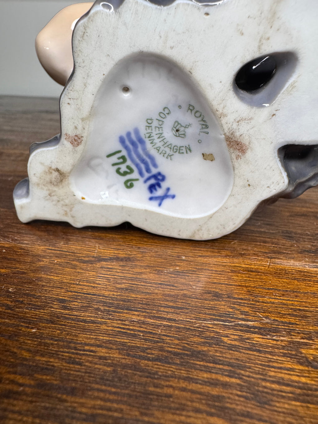 Antique Royal Copenhagen Faun Playing a Pan Flute Figurine