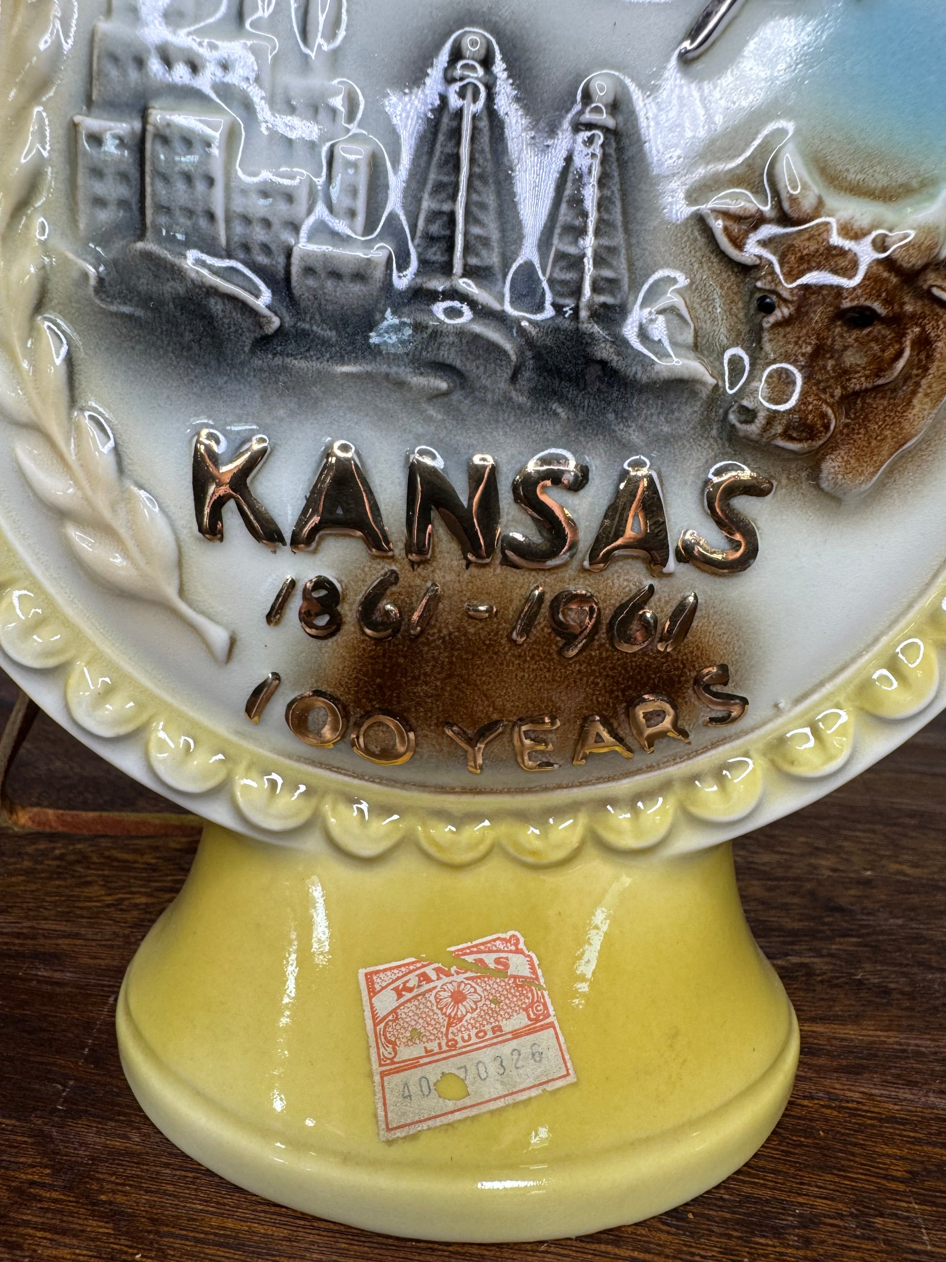 Vintage 1961 Kansas Centennial Decanter