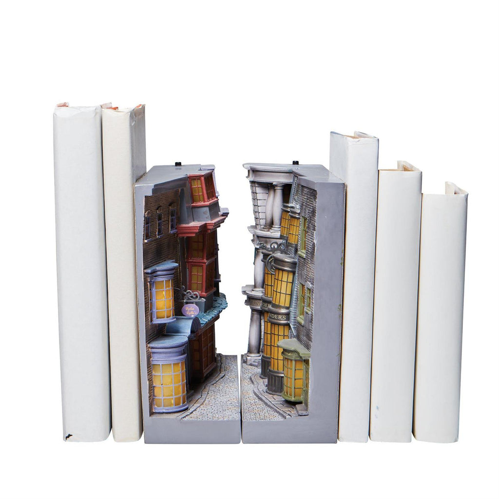 NIB Harry Potter Diagon Ally Light Up Bookends Wizarding World of Harry Potter