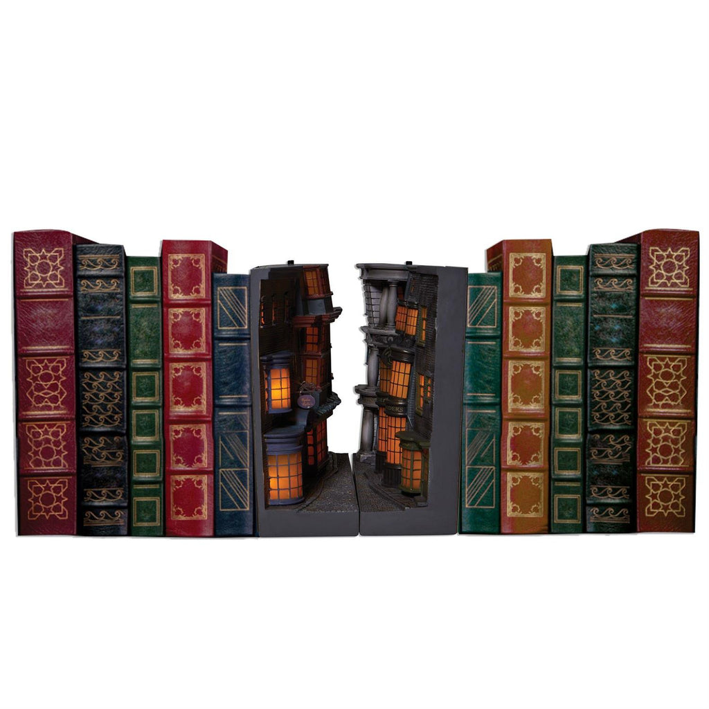 NIB Harry Potter Diagon Ally Light Up Bookends Wizarding World of Harry Potter