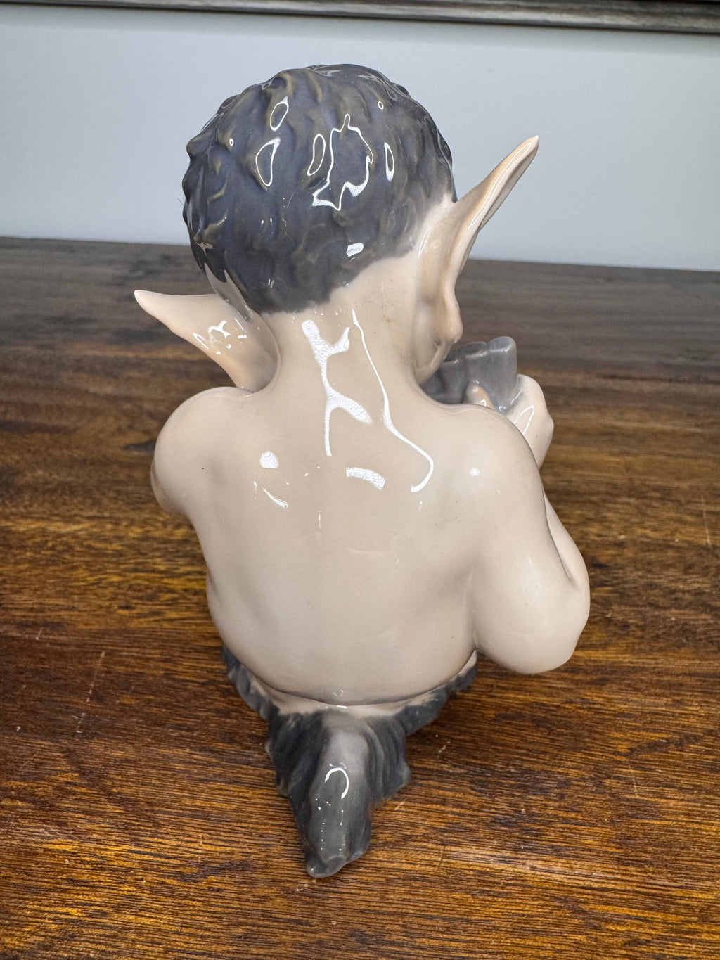 Antique Royal Copenhagen Faun Playing a Pan Flute Figurine