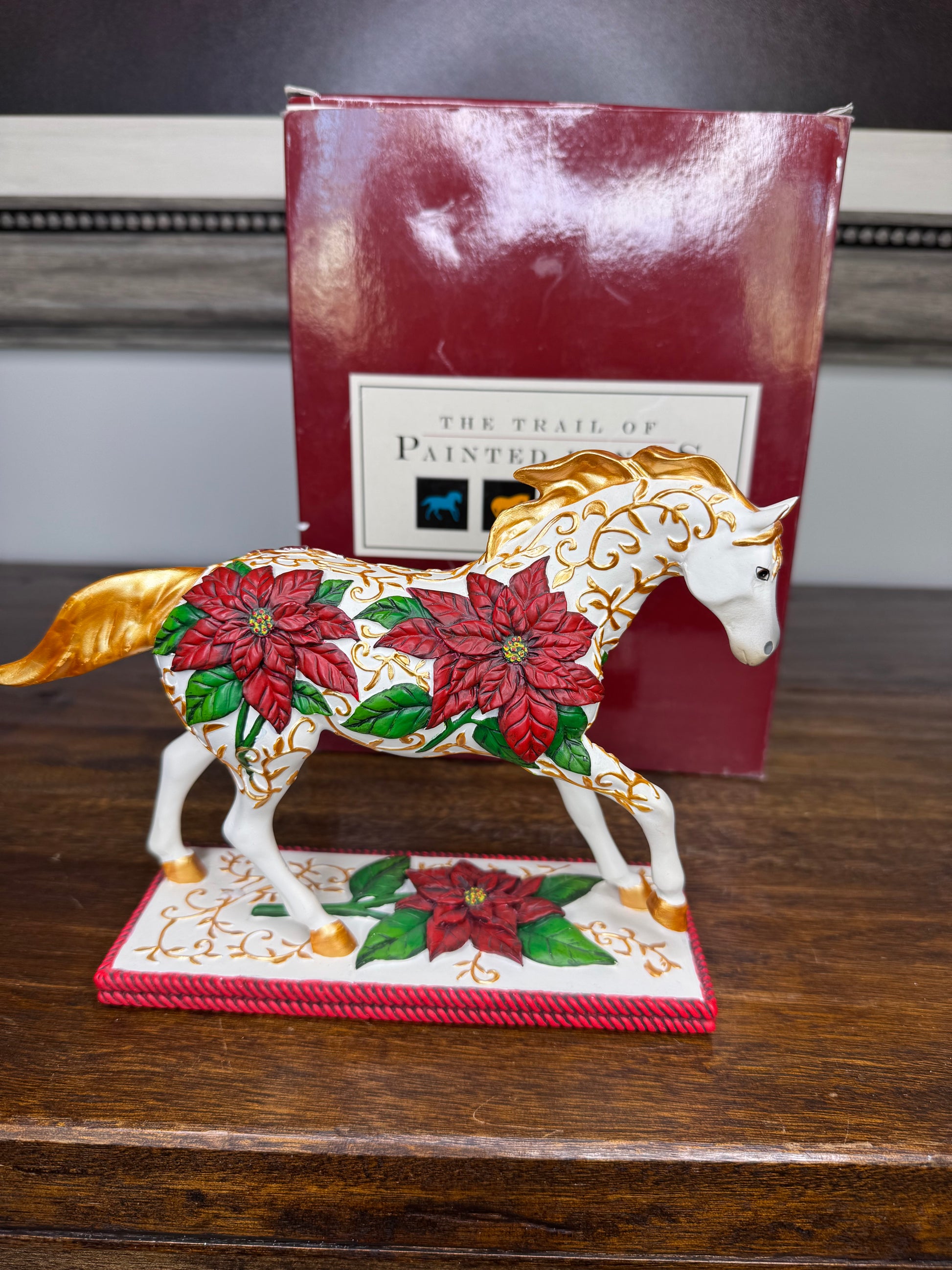Trail of Painted Ponies Poinsettia Pony 1E w/Box