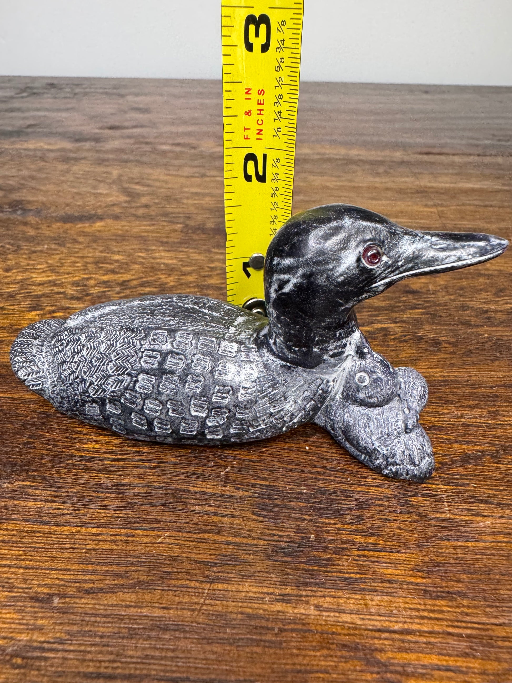 A Wolf Original Soapstone like Inuit Carving of Mother and Babies