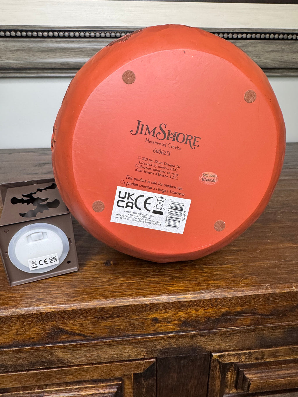 Jim Shore Heartwood Creek Black Cat Sitting on Jack O Lantern