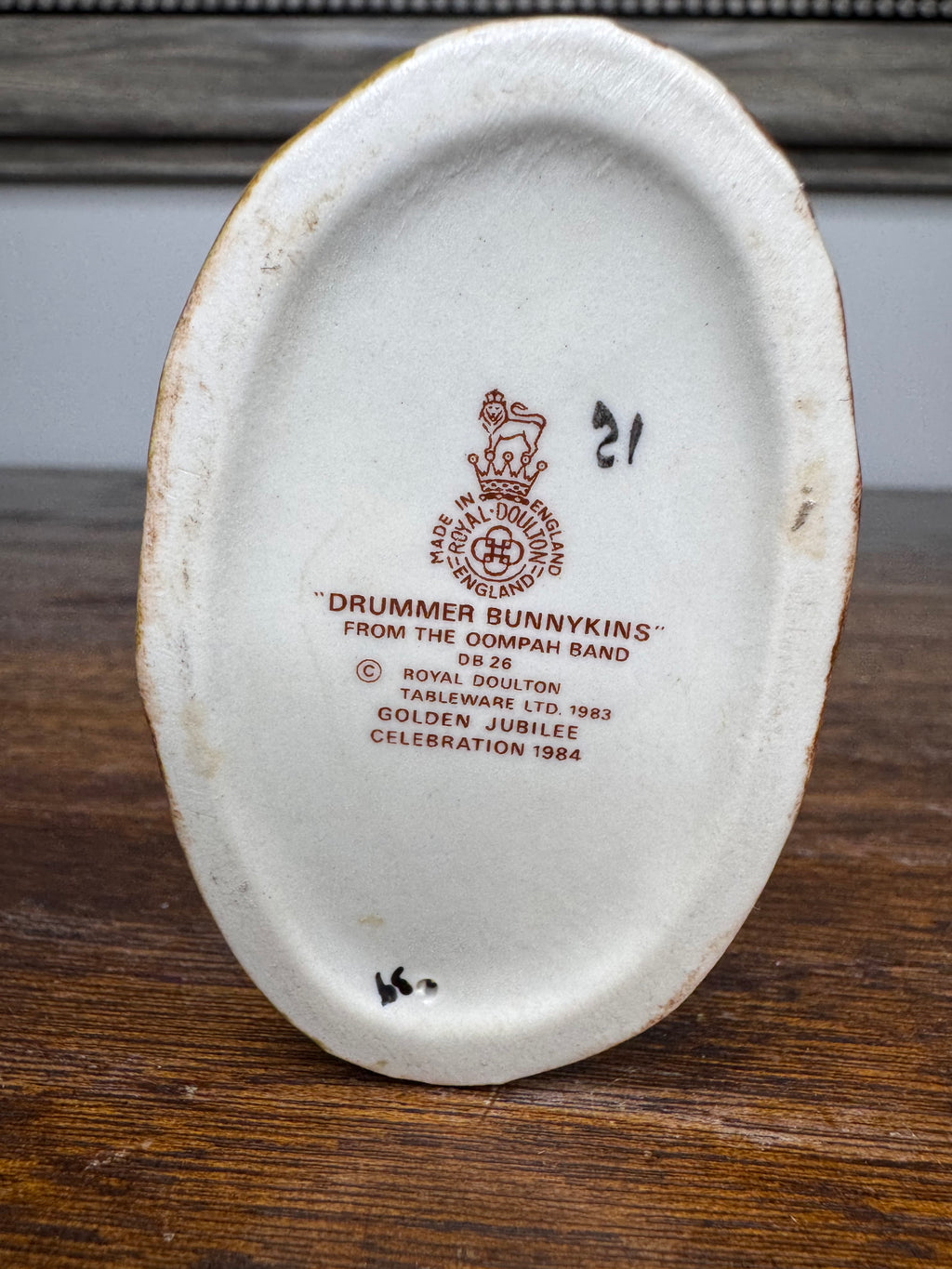 1984 Royal Doulton Drummer Bunnykins Oompah Band Figurine