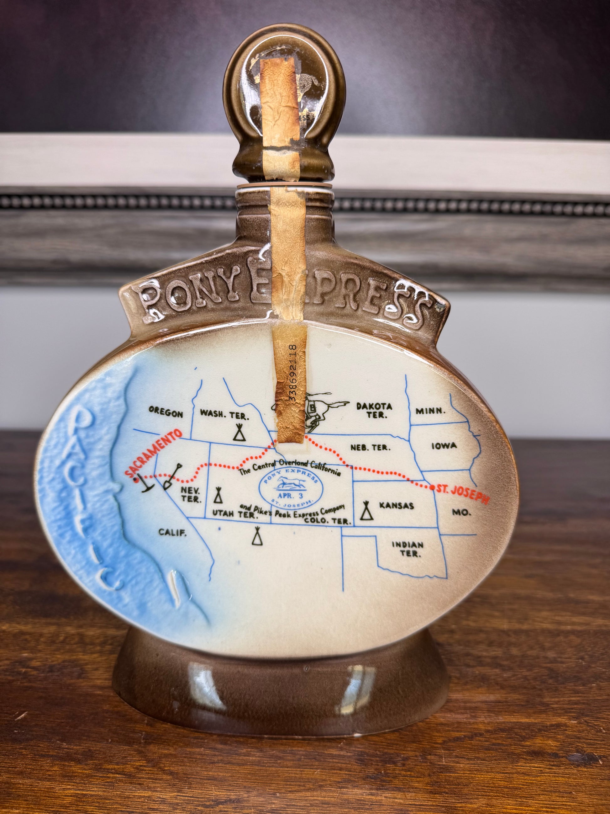 Vintage 1968 Pony Express Decanter