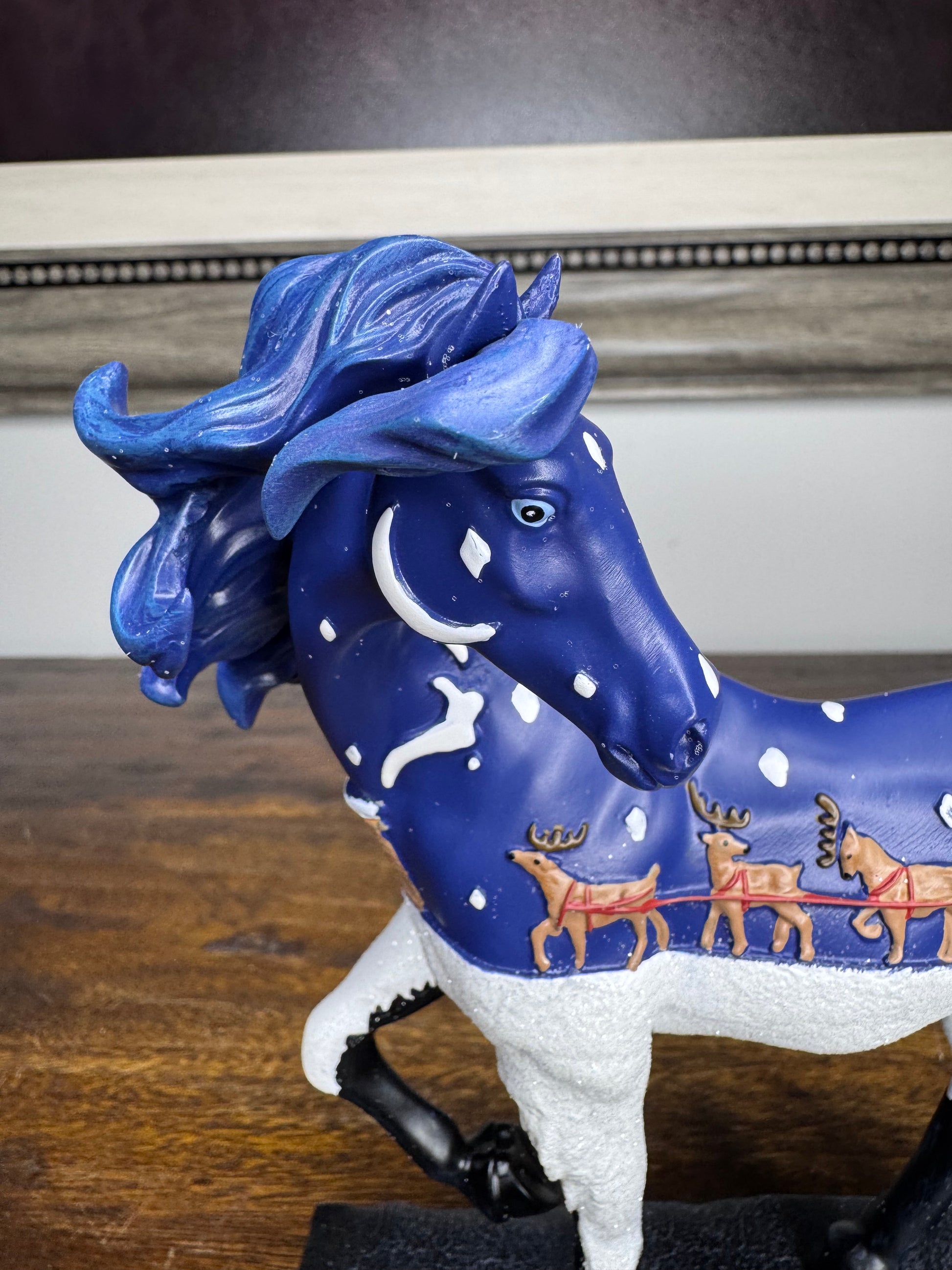 Trail of Painted Ponies Up on The Housetop Figure