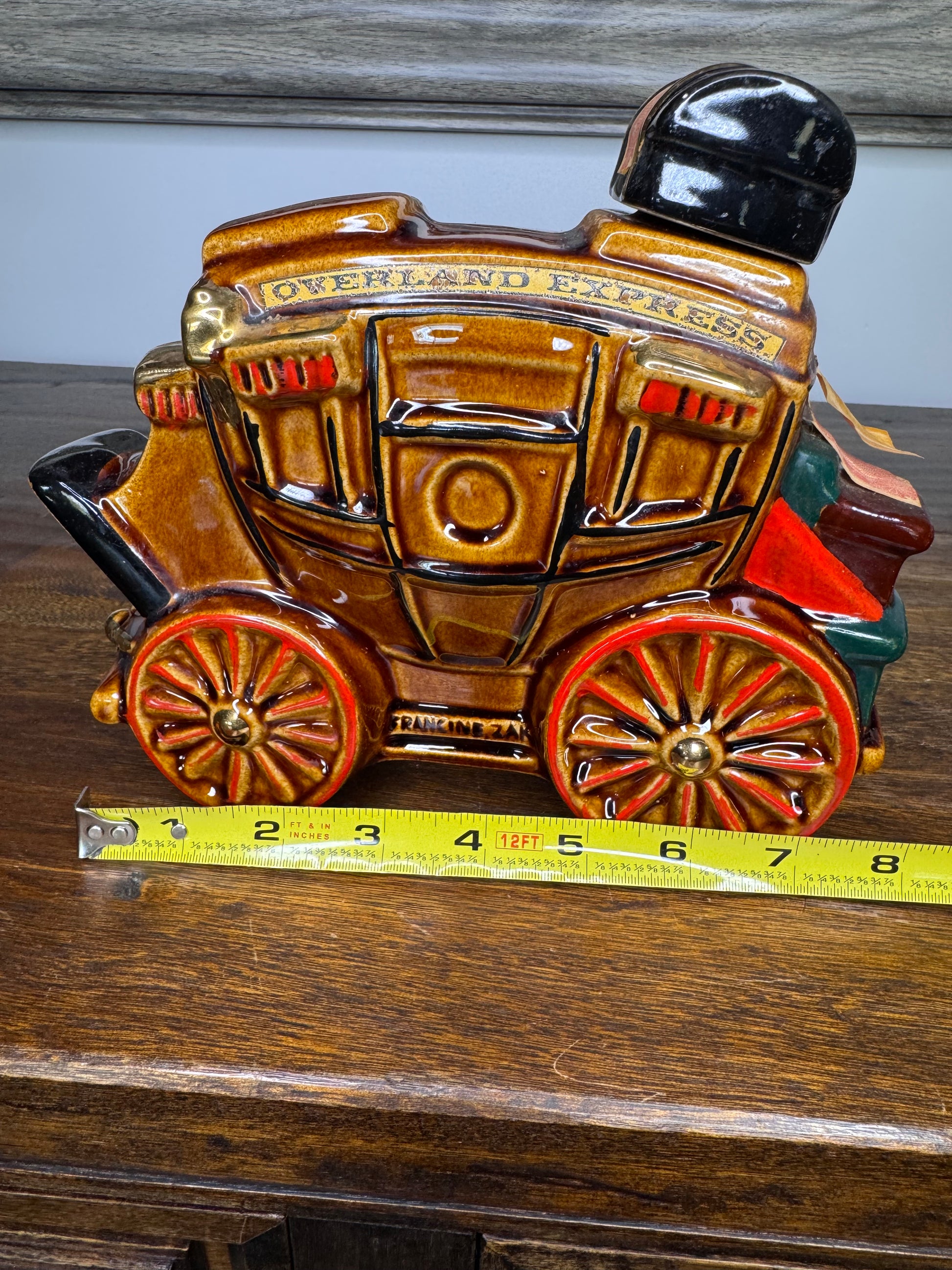 Vintage 1969 Ezra Brooks Overland Express Stage Coach Decanter