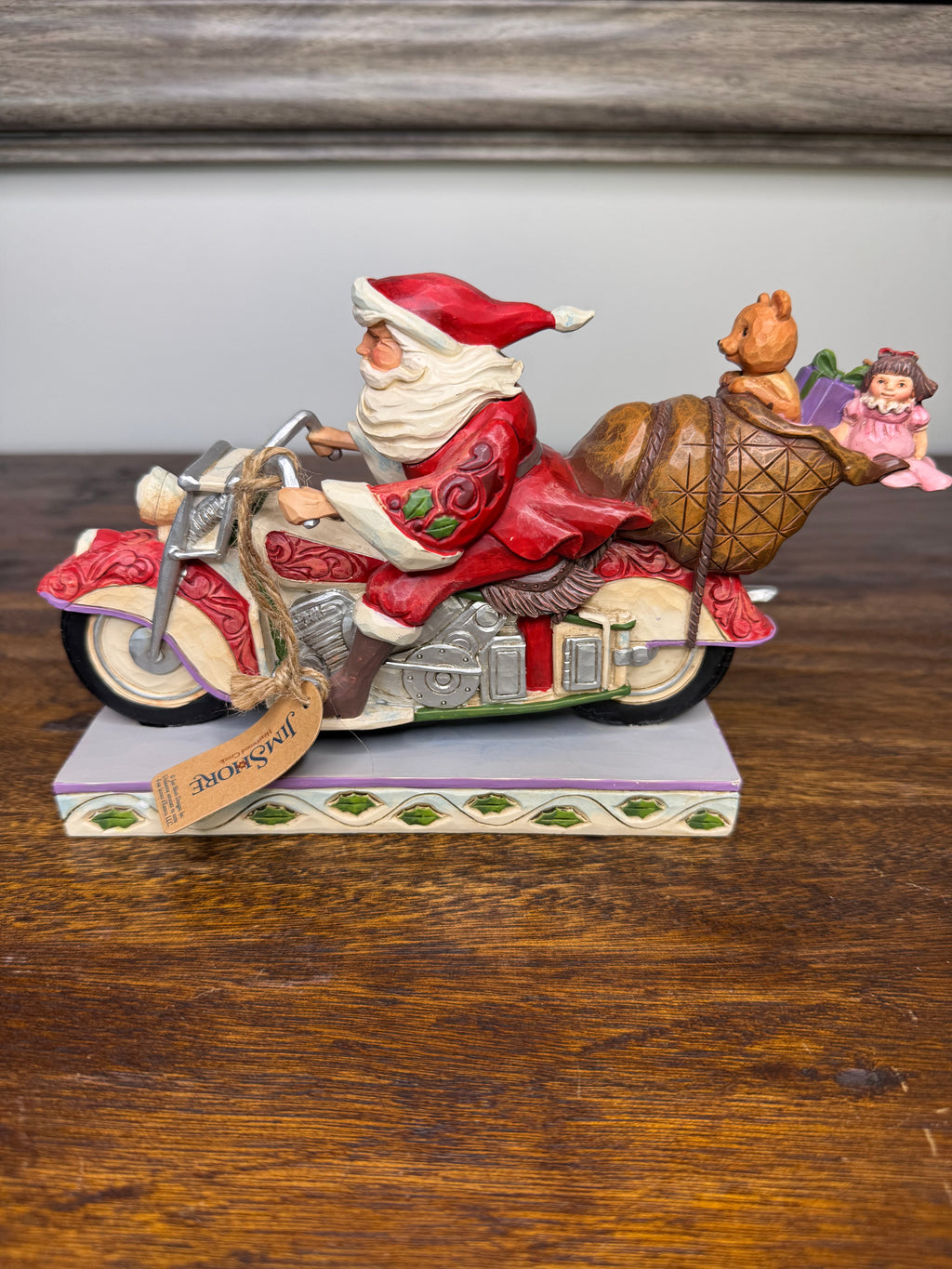 Jim Shore Heartwood Creek “Cruisin Towards Christmas” Santa Riding a Motorcycle