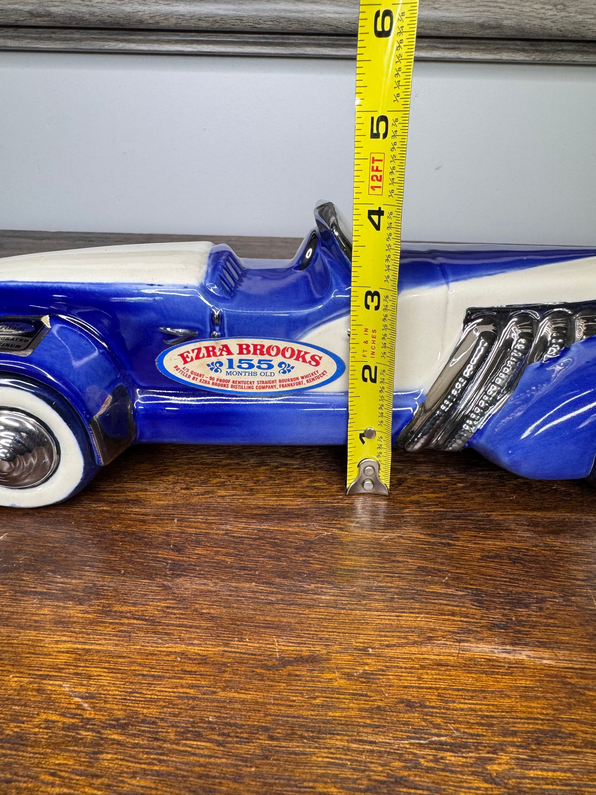 Vintage 1971 Ezra Brooks Duesenberg Decanter w/ Original Box