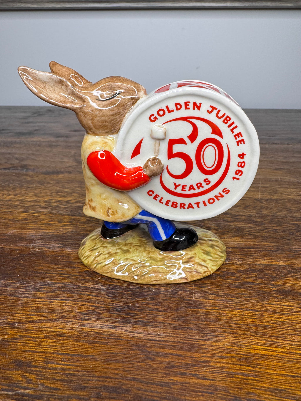 1984 Royal Doulton Drummer Bunnykins Oompah Band Figurine