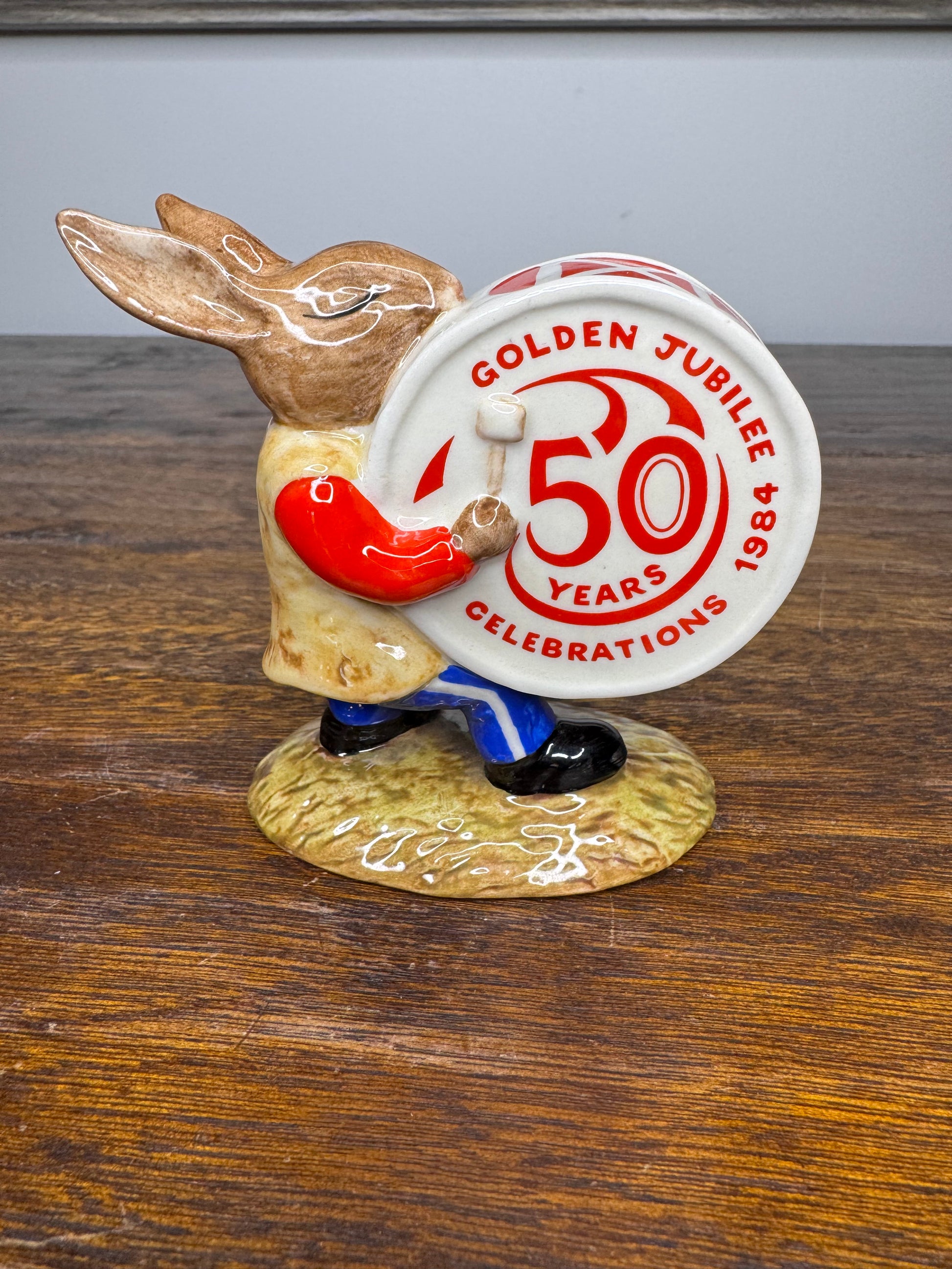 1984 Royal Doulton Drummer Bunnykins Oompah Band Figurine