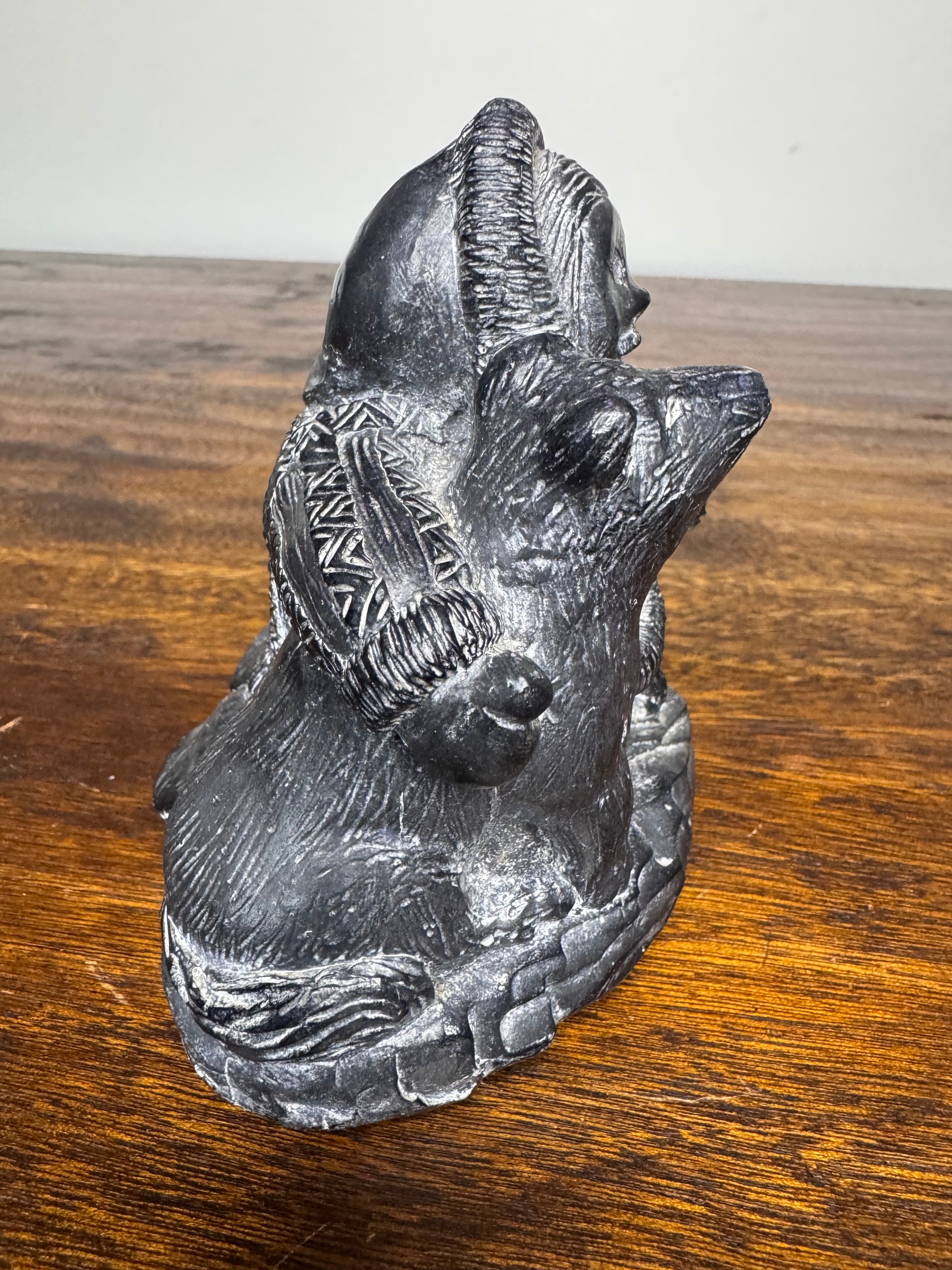 A Wolf Sculpture Original from Canada Inuit Soapstone Carving