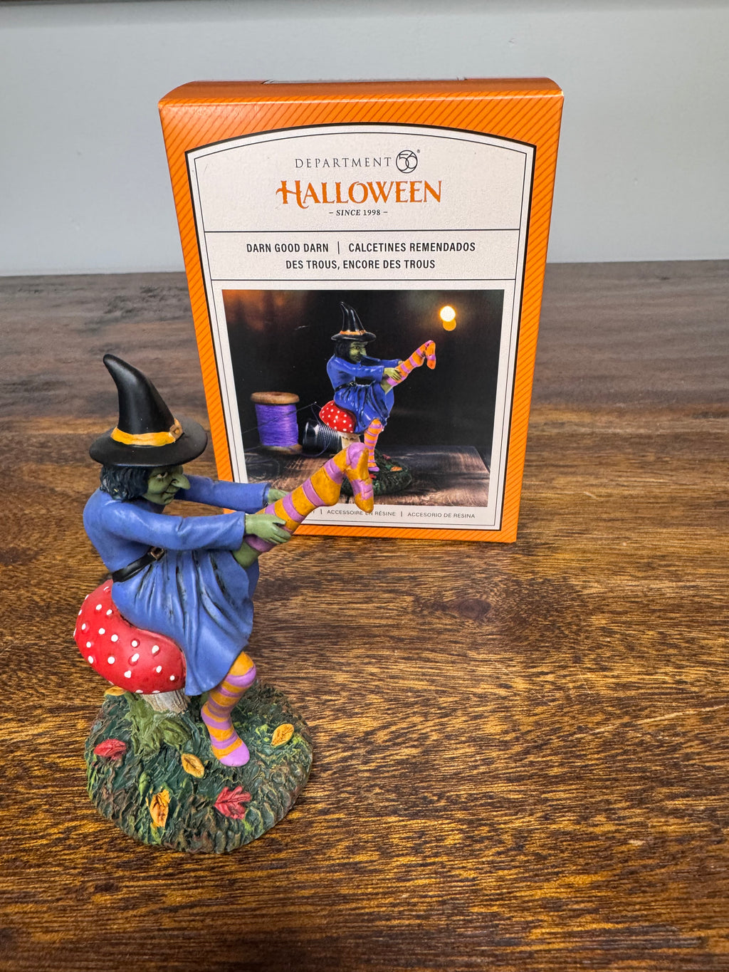 Dept 56 Snow Village Halloween “Darn Good Darn” Witch Figurine