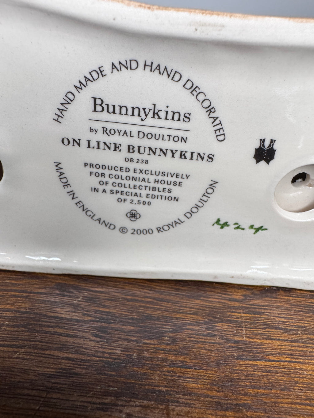 Royal Doulton Bunnykins On Line Limited Edition, Artist Signed Figurine