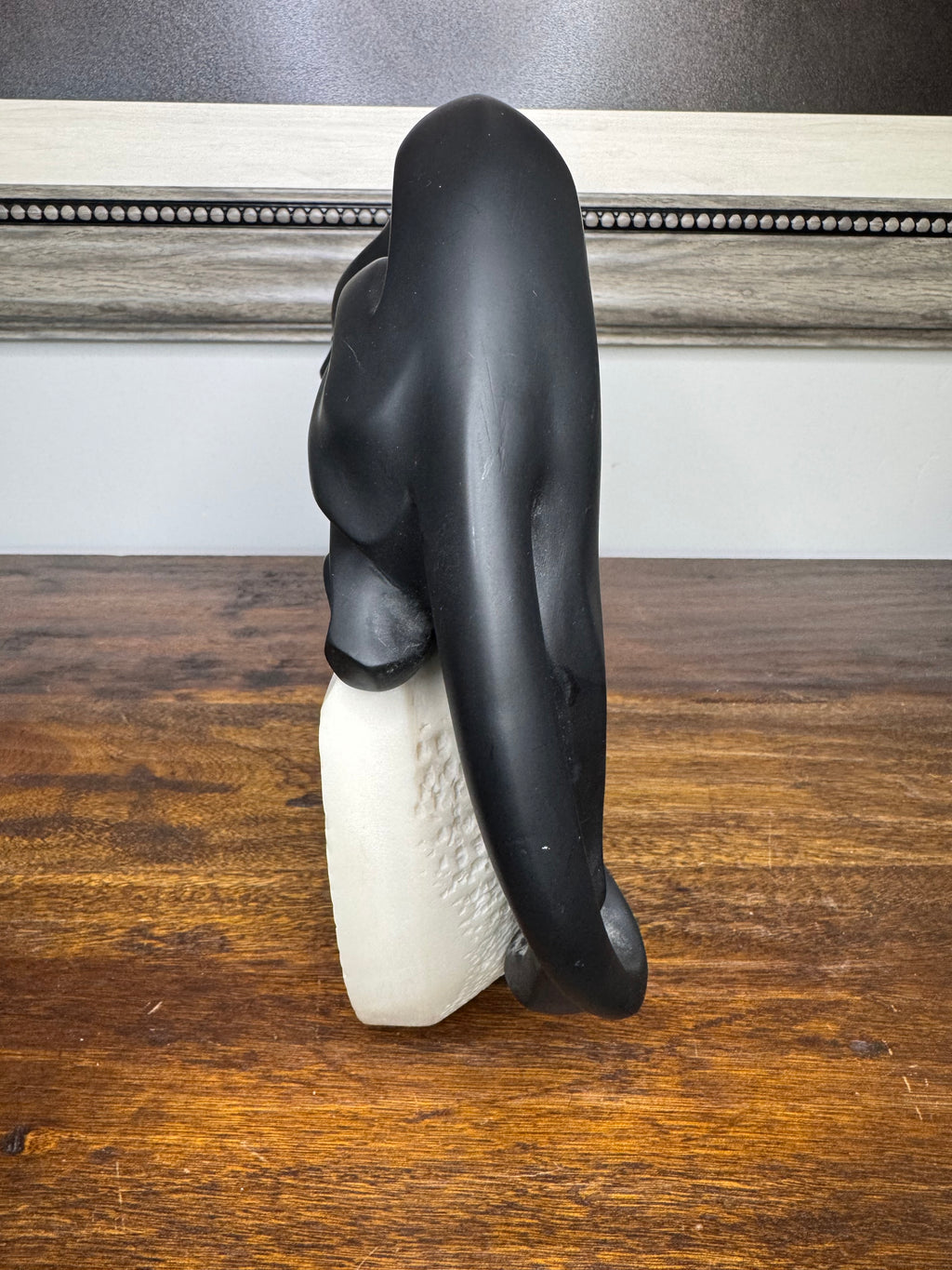 Stunning MCM Art Deco Black Panther Sitting on Rock