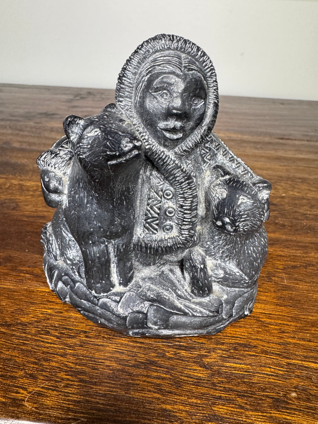 A Wolf Sculpture Original from Canada Inuit Soapstone Carving