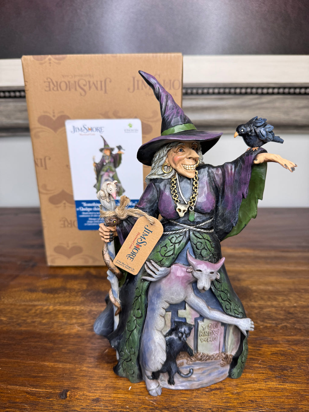 Jim Shore Heartwood Creek “Something Wicked” Evil Witch with Graveyard Figurine