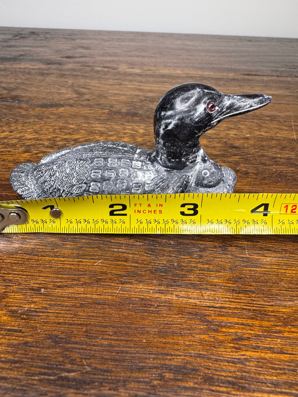 A Wolf Original Soapstone like Inuit Carving of Mother and Babies