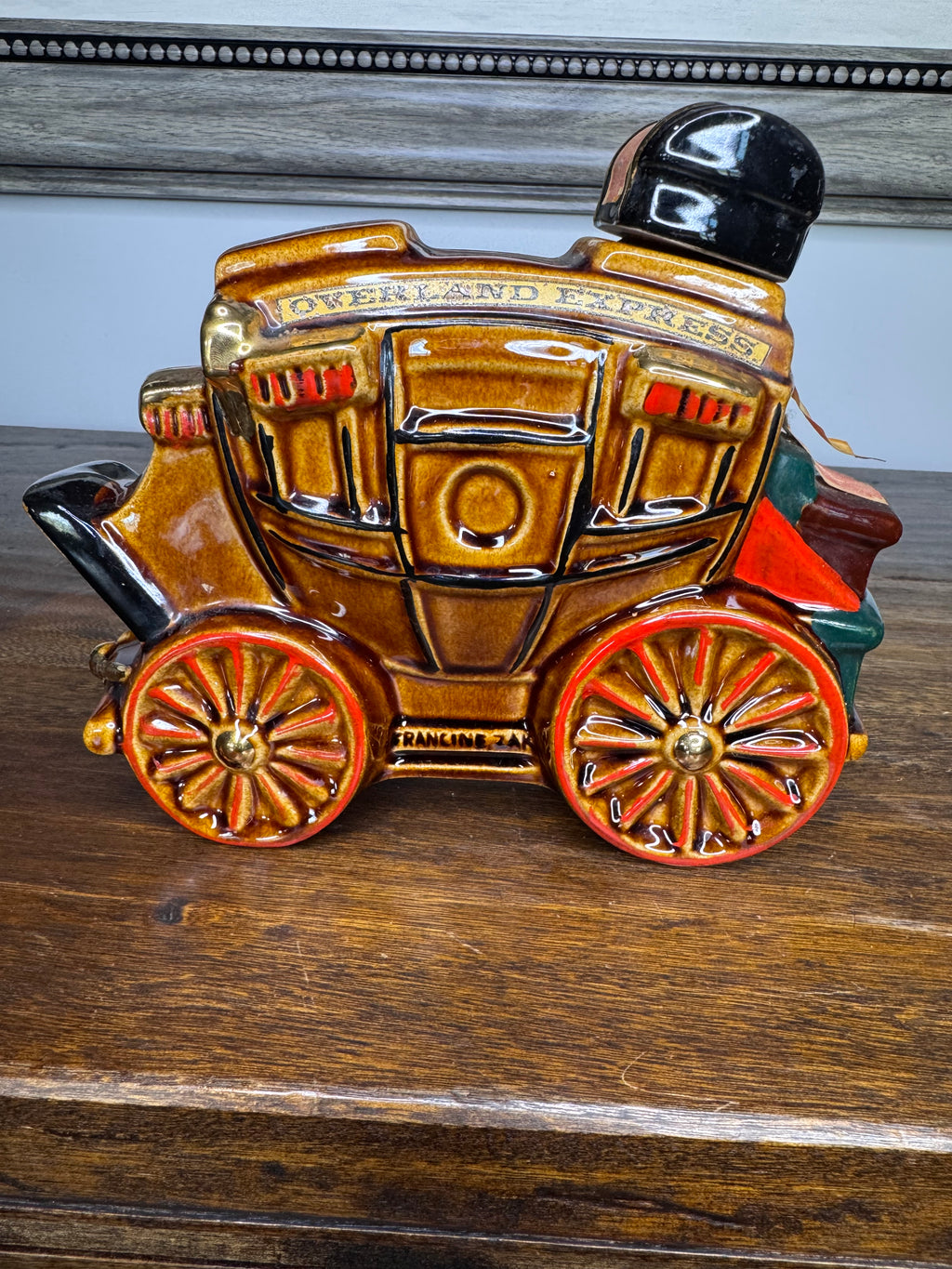 Vintage 1969 Ezra Brooks Overland Express Stage Coach Decanter
