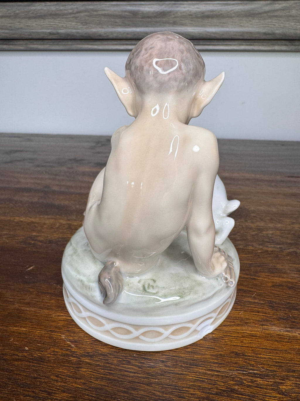 Vintage Royal Copenhagen Faun with Bunny Figurine