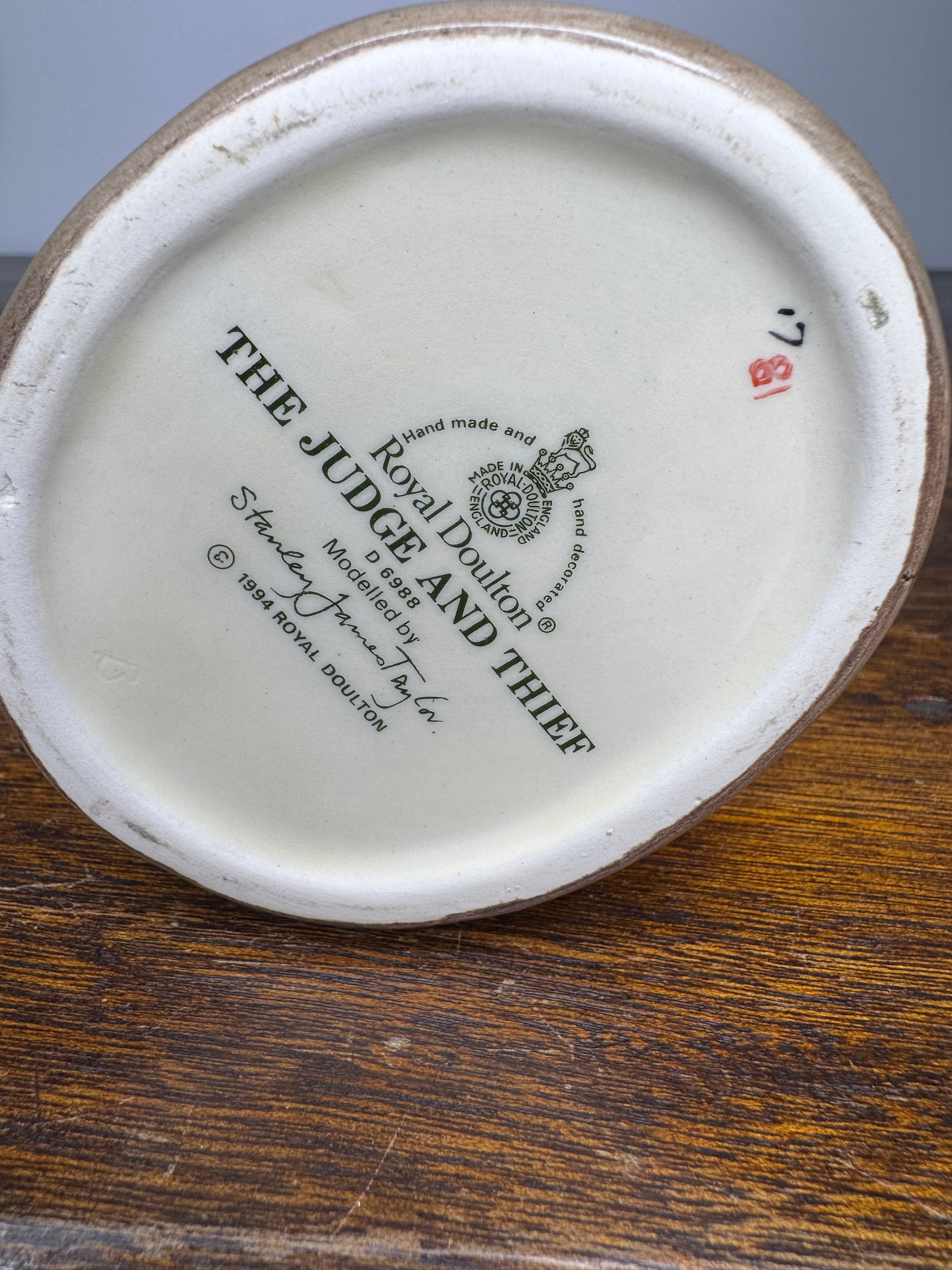 Royal Doulton Small The Judge and the Thief Toby Jug RARE