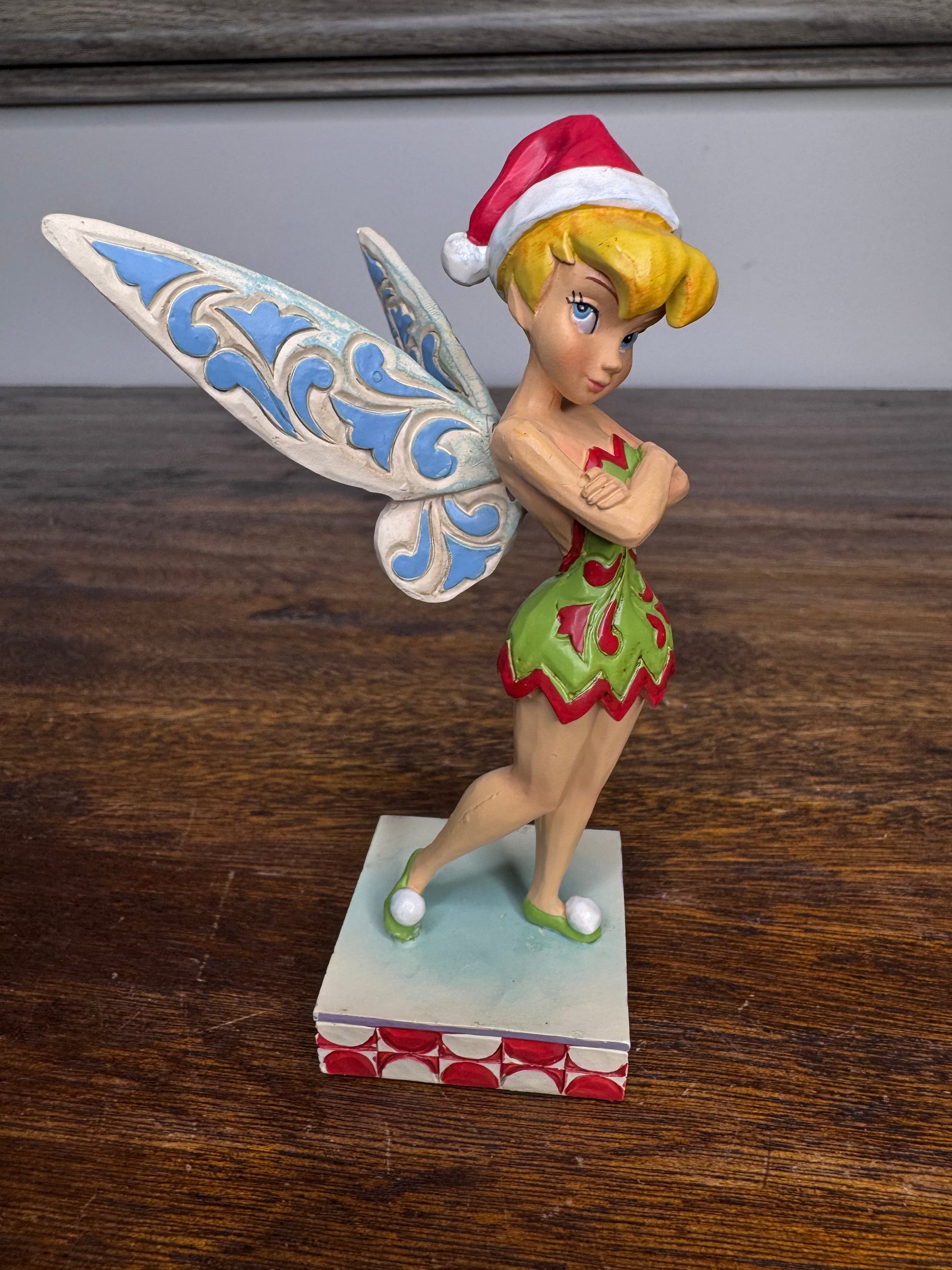 Jim Shore Disney Traditions Christmas Tinker Bell Cheeky Christmas Pixie Figurine w/ Box