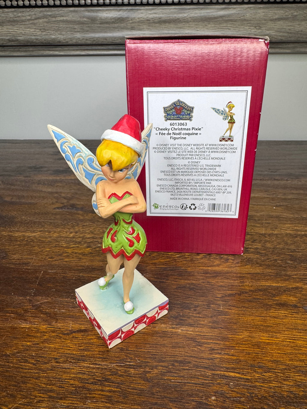 Jim Shore Disney Traditions Christmas Tinker Bell Cheeky Christmas Pixie Figurine w/ Box