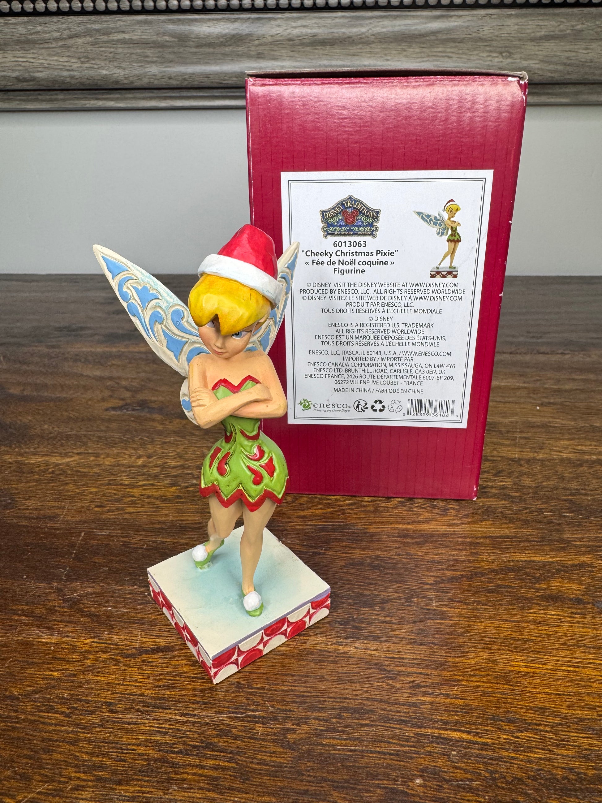 Jim Shore Disney Traditions Christmas Tinker Bell Cheeky Christmas Pixie Figurine w/ Box