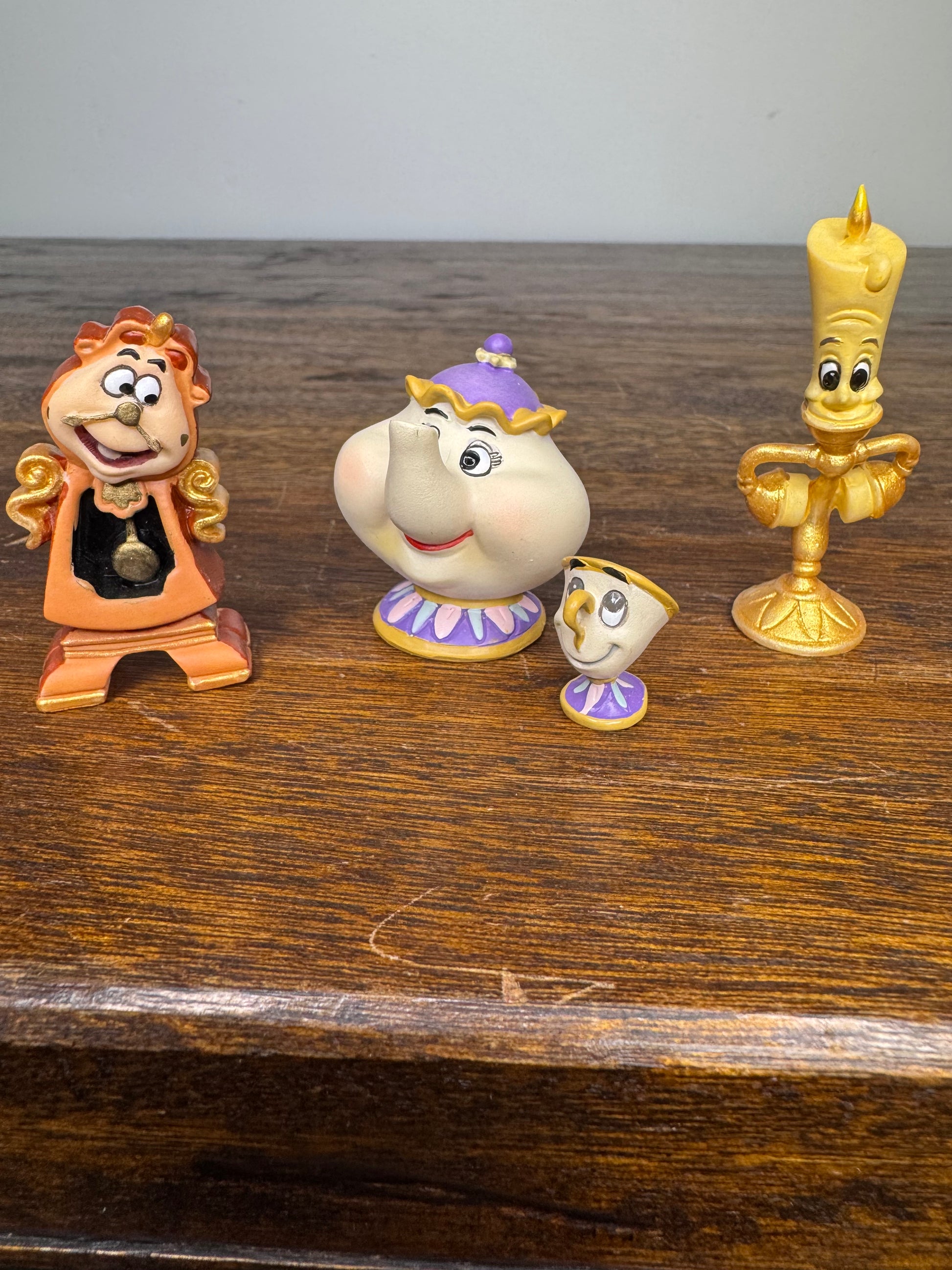 Enesco Disney Showcase Collection Miniature Beauty and the Beast Set of 4 Figurines w/ Box