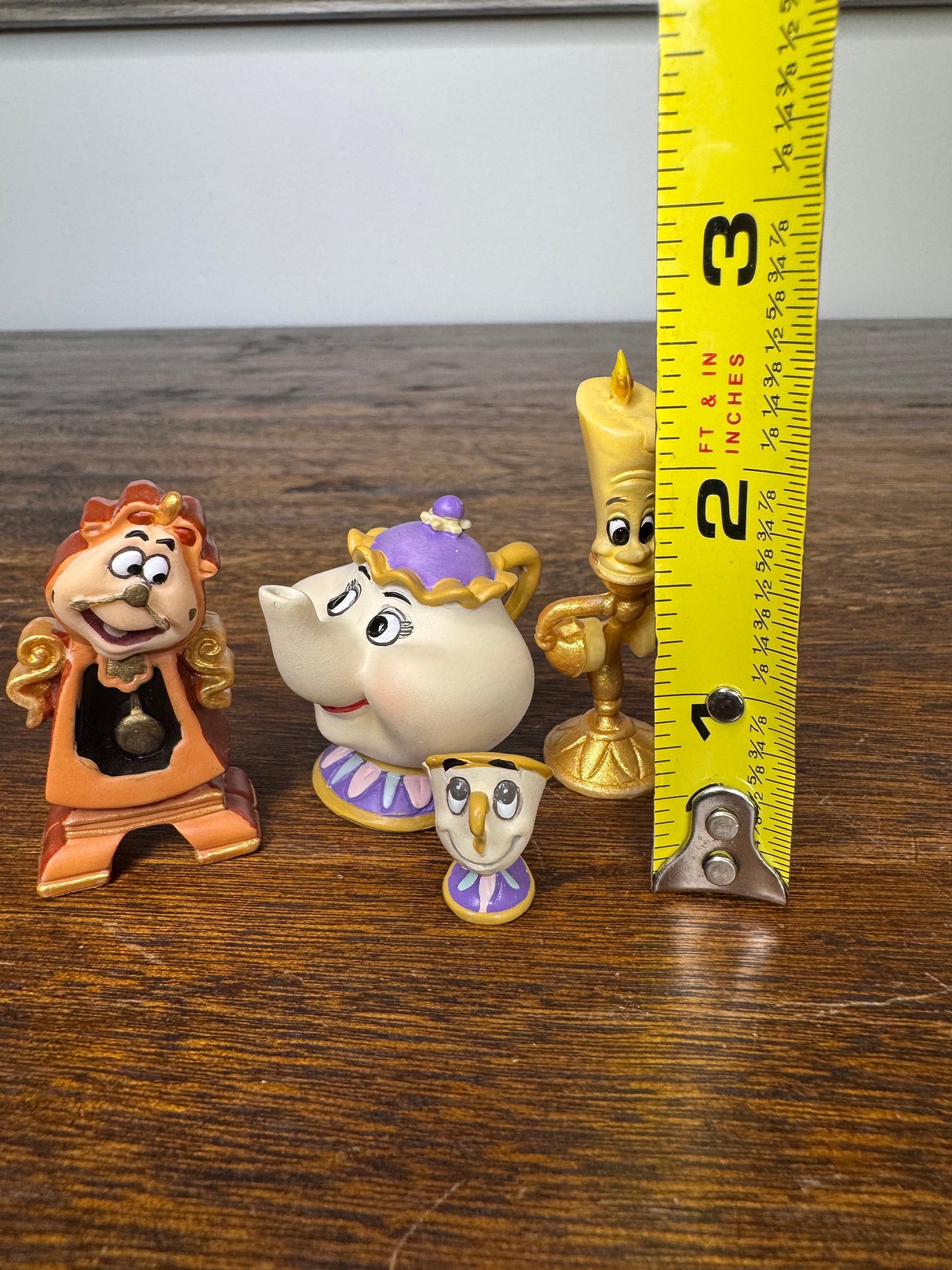 Enesco Disney Showcase Collection Miniature Beauty and the Beast Set of 4 Figurines w/ Box