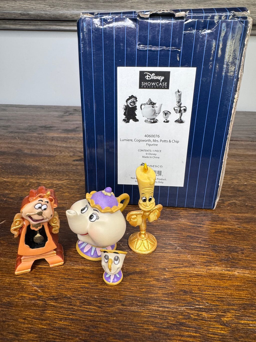 Enesco Disney Showcase Collection Miniature Beauty and the Beast Set of 4 Figurines w/ Box