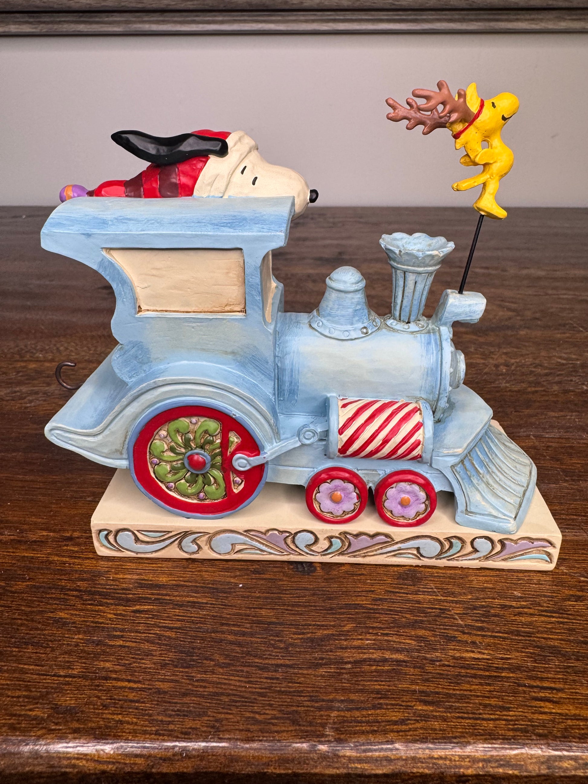 Enesco Jim Shore Peanuts Snoopy The Train Conductor Figurine w/ Box. Mint