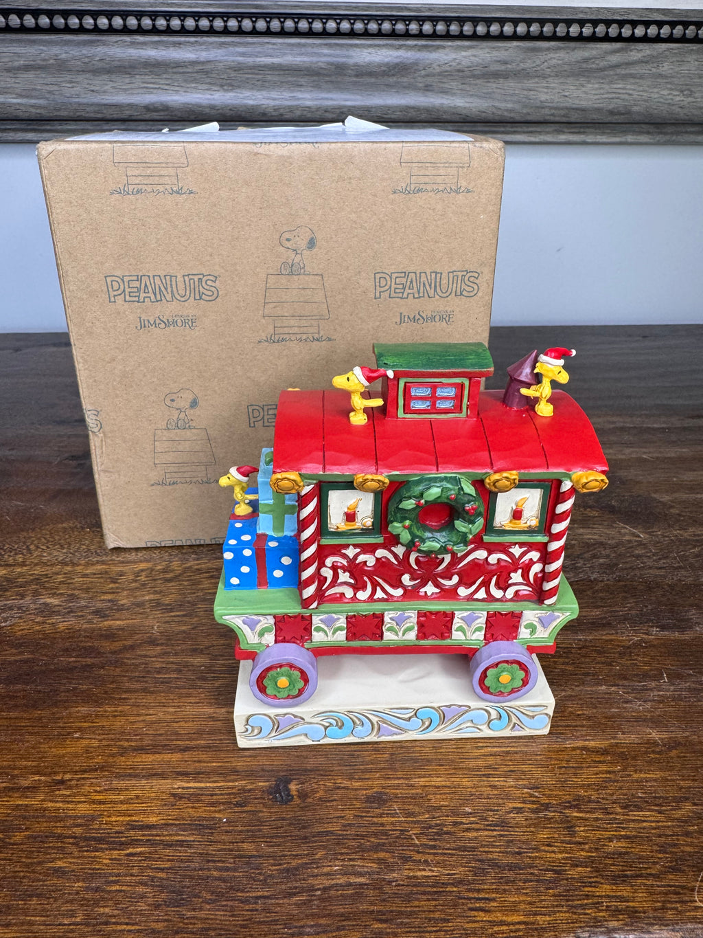 Jim Shore Peanuts Woodstock Caboose Figurine w/ Box