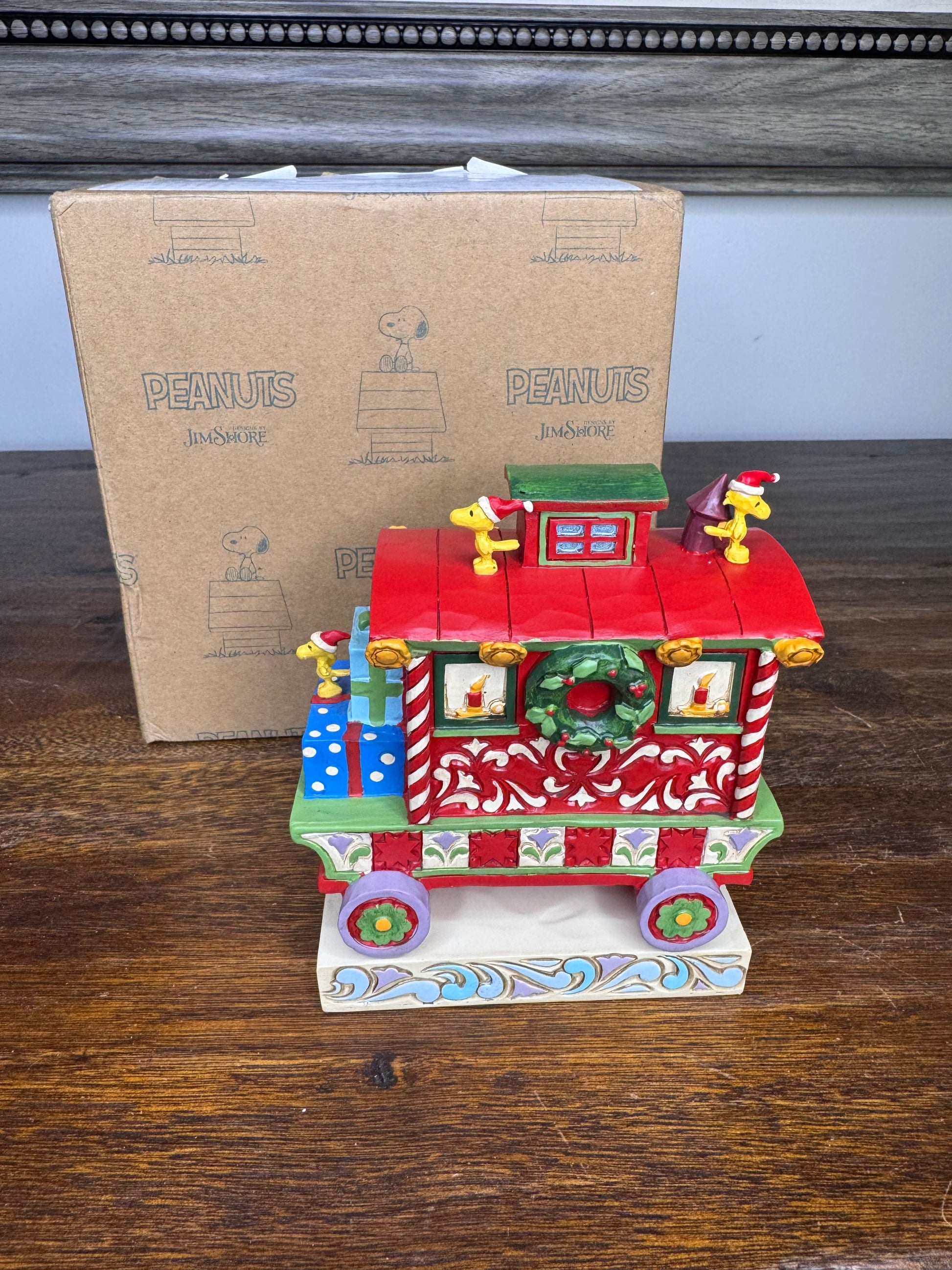 Jim Shore Peanuts Woodstock Caboose Figurine w/ Box